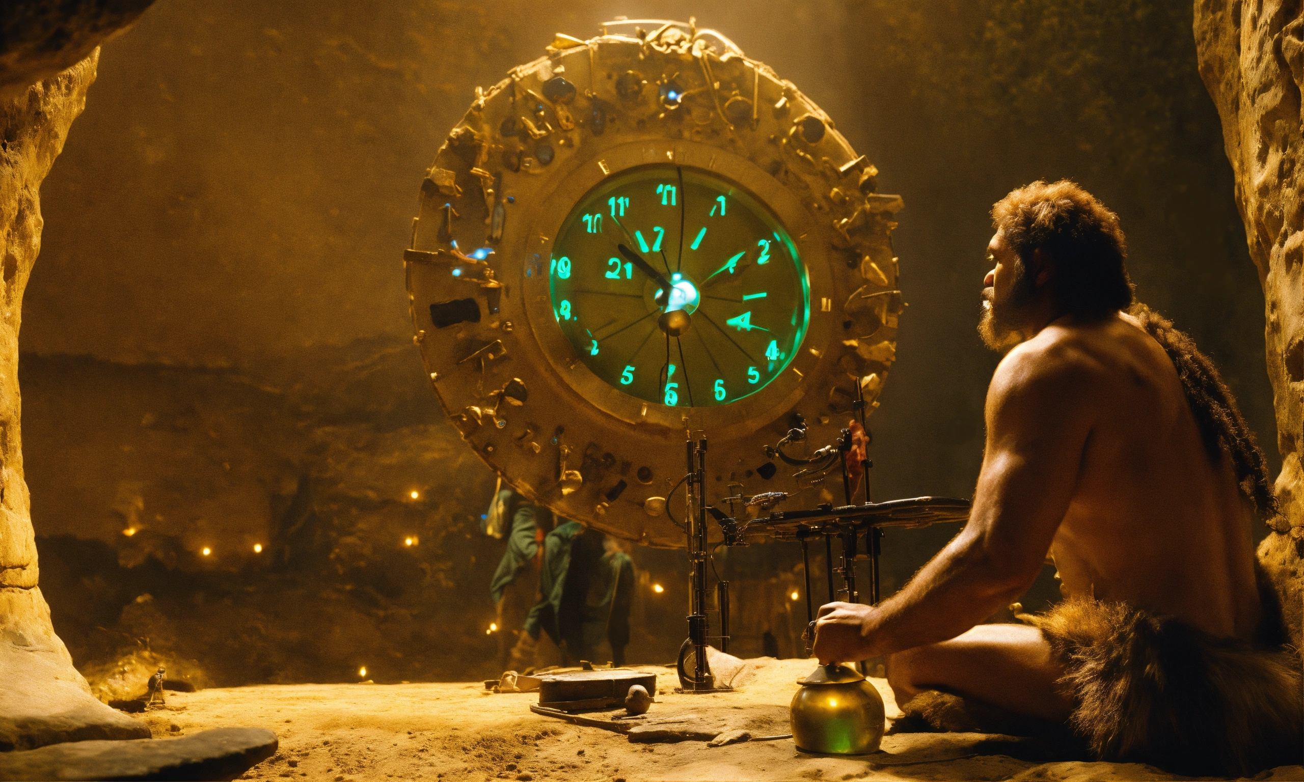 Lexica - Neanderthal men discovering time machine