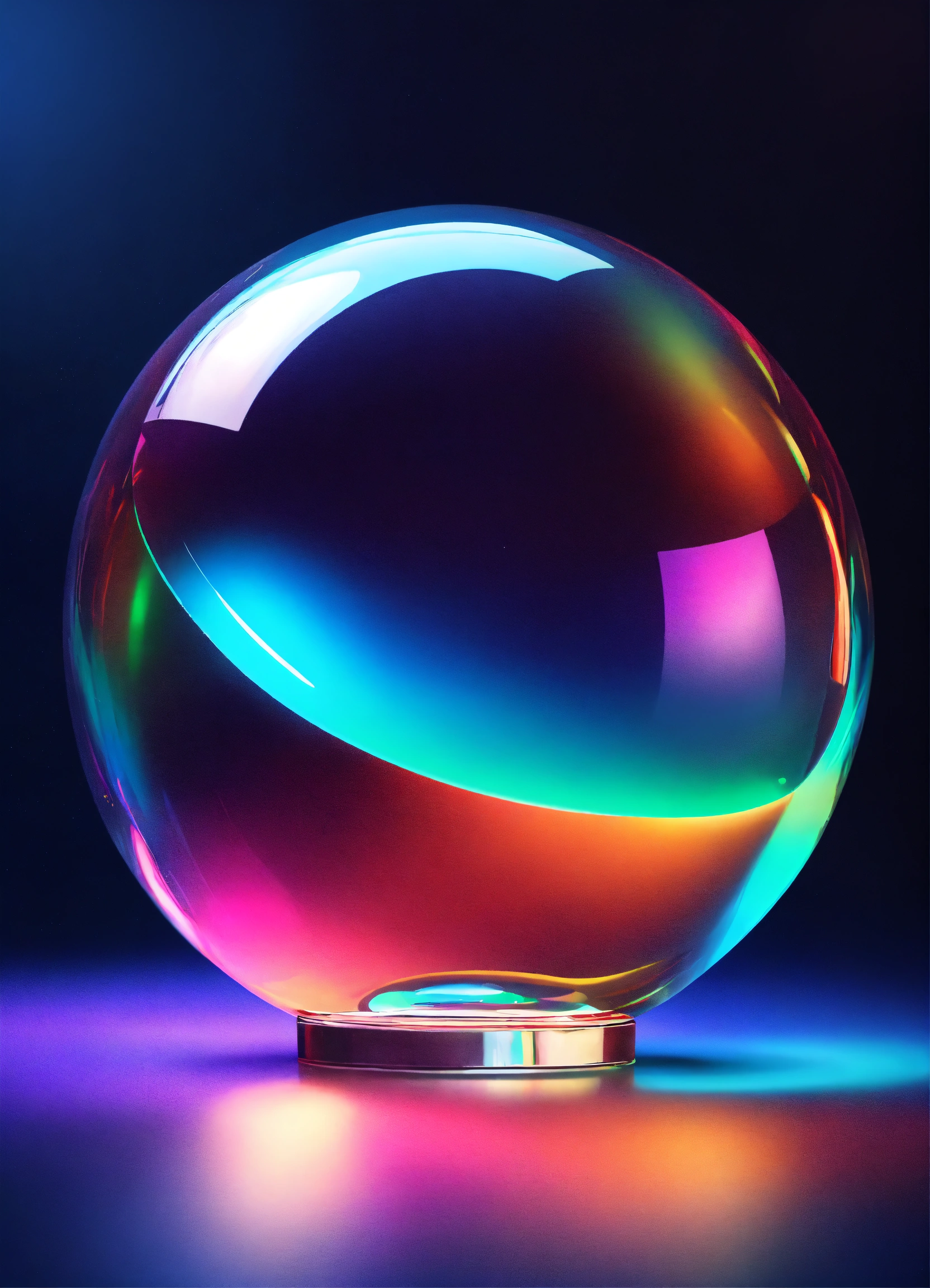 Lexica - A colorful shiny polished transparent realistic sphere object ...