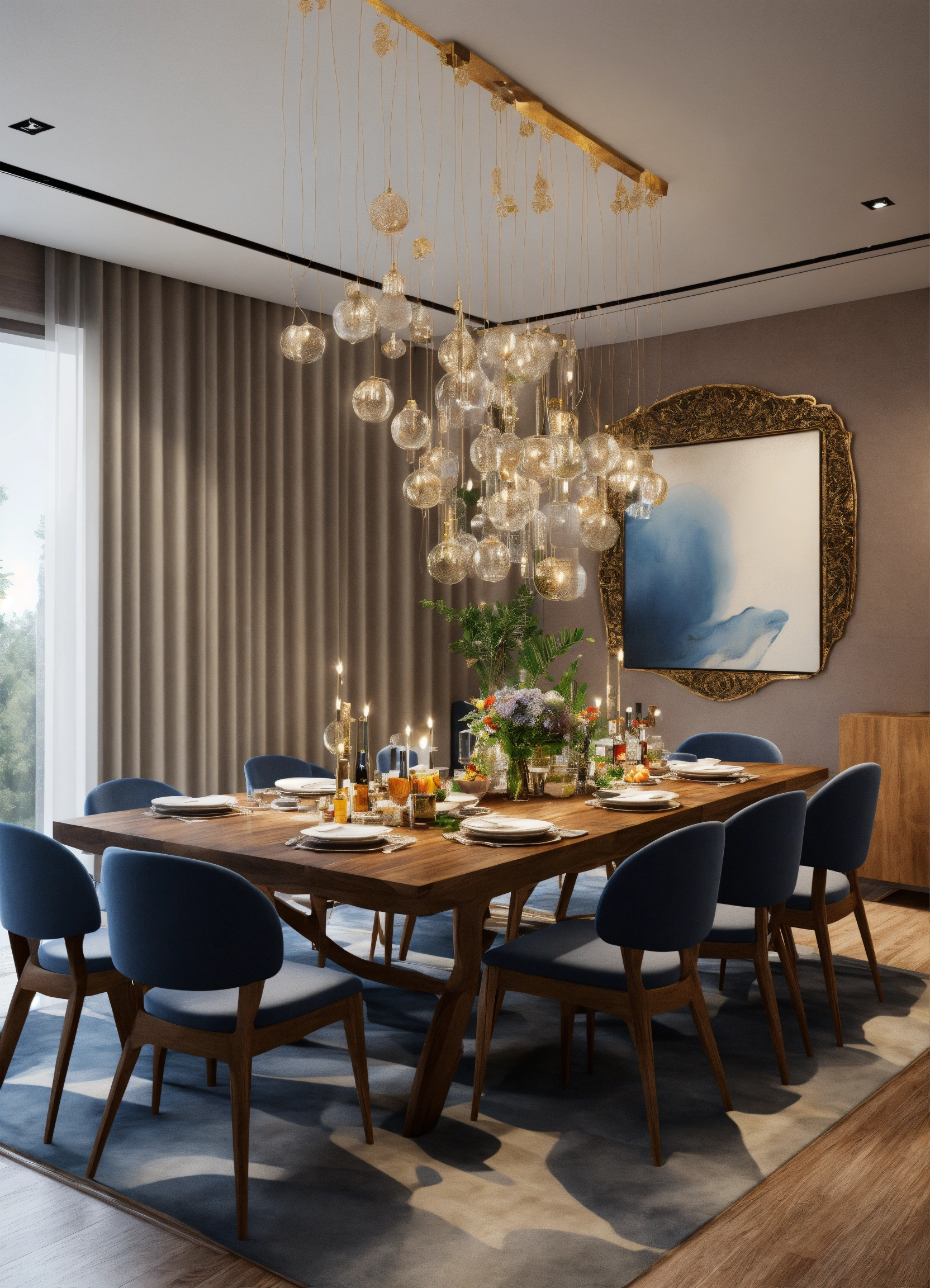 Lexica - Big design tAble dining room 3d art