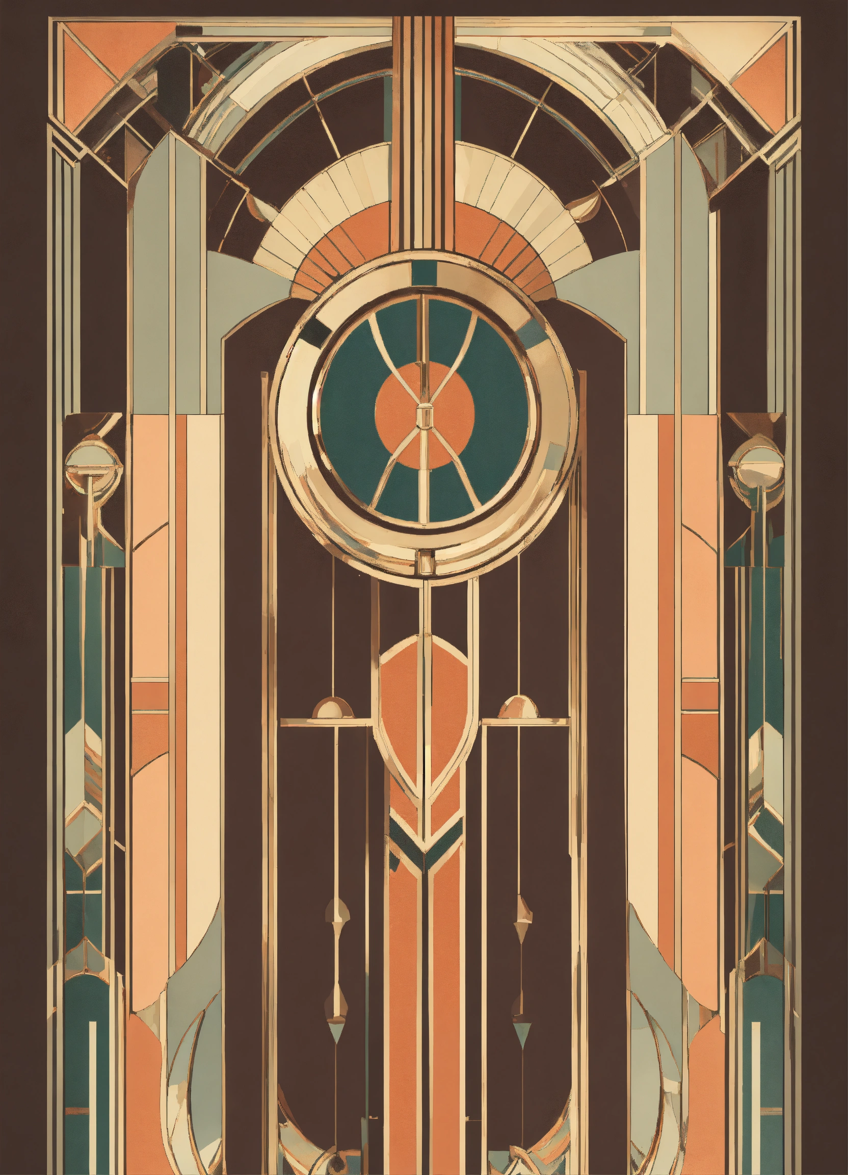 Lexica - Art Deco design, vintage muted color
