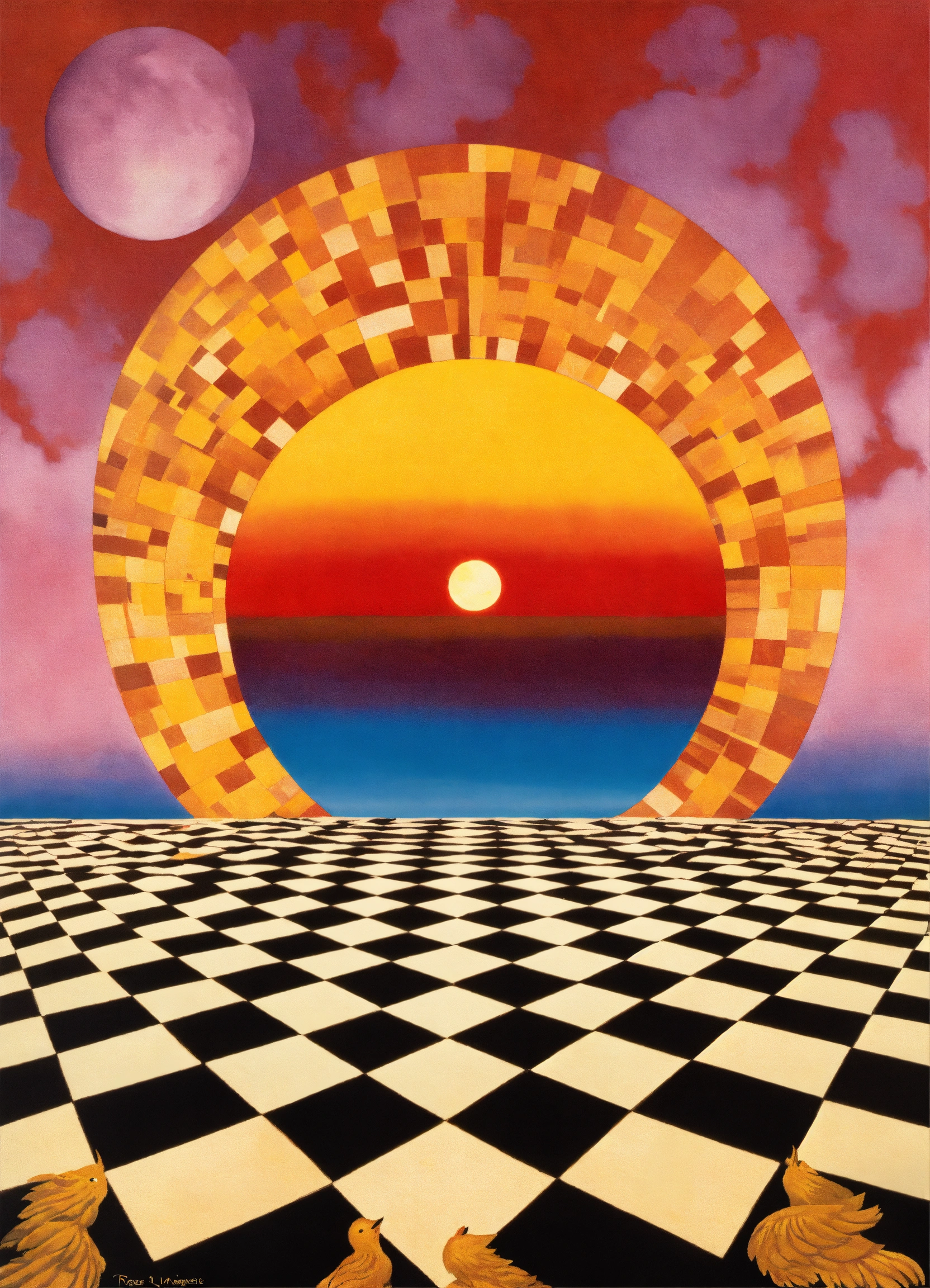 Lexica - Sun merging into moon, psychedelic, the four corners of the ...