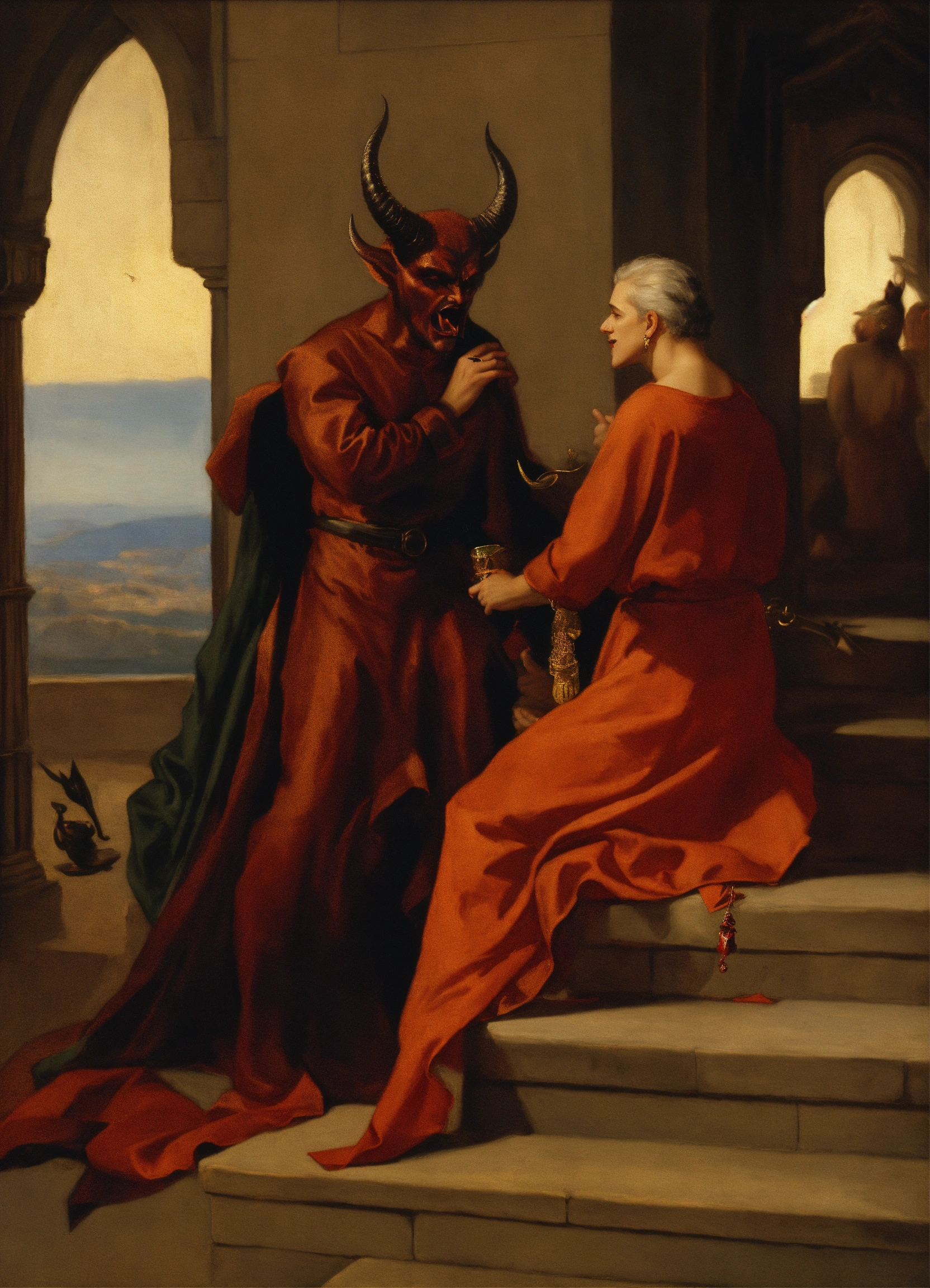 Lexica - The devil persuading someone