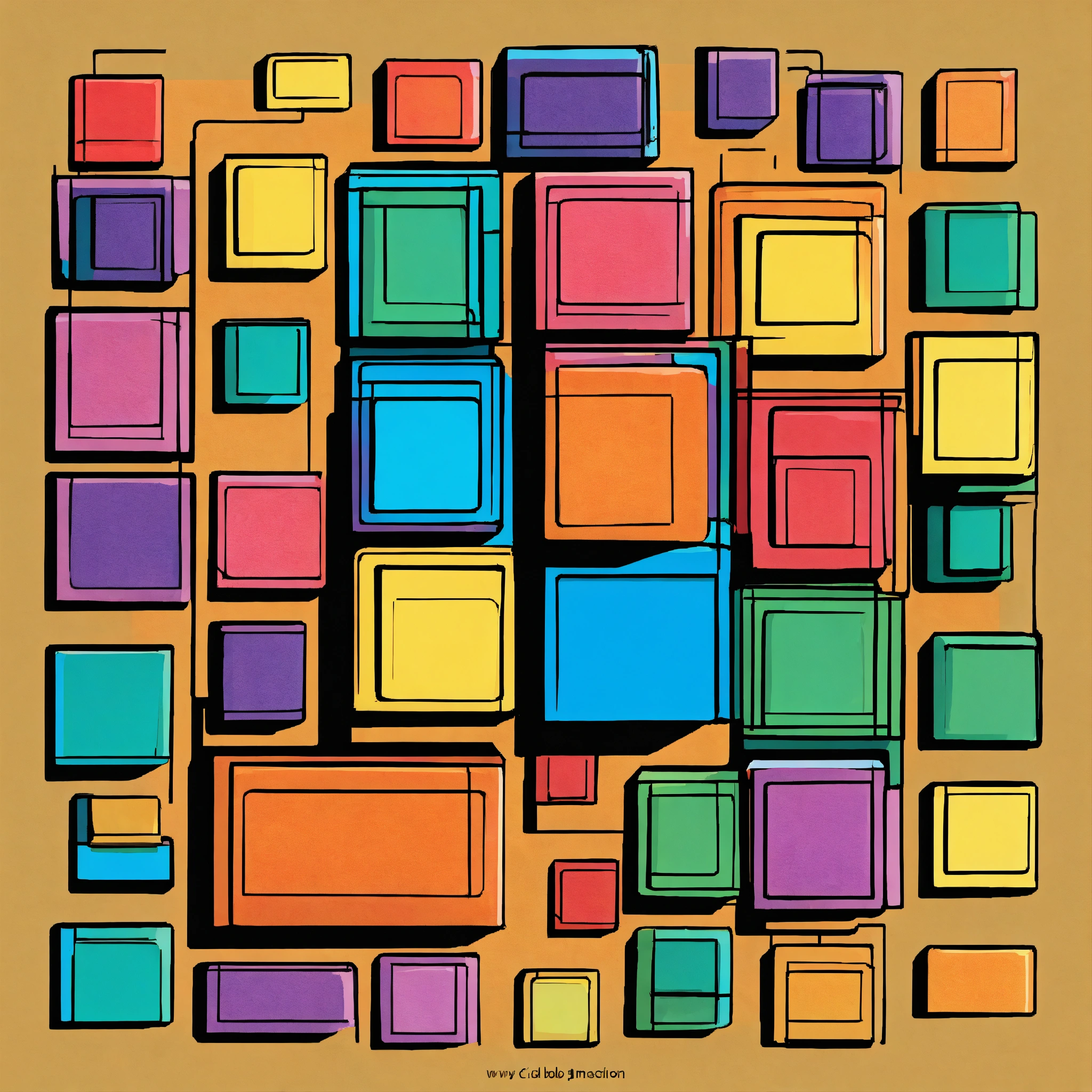 Lexica - Cube lines casual icon many color