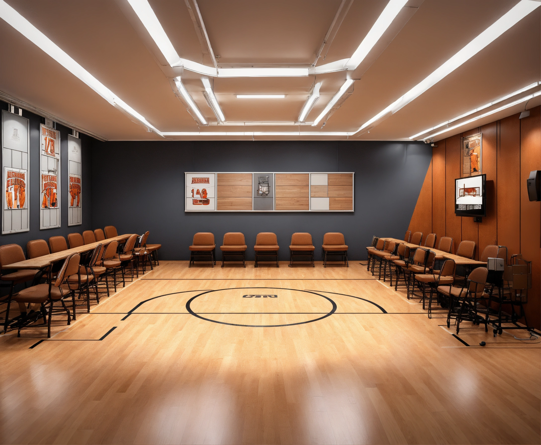 Lexica - A realistic picture of a briefing room for basketball players ...