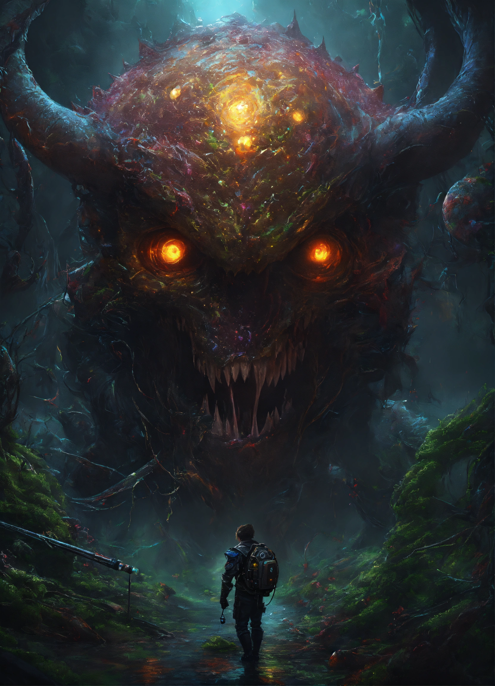 Lexica - Dark monsters, digital painting, digital illustration, digital ...