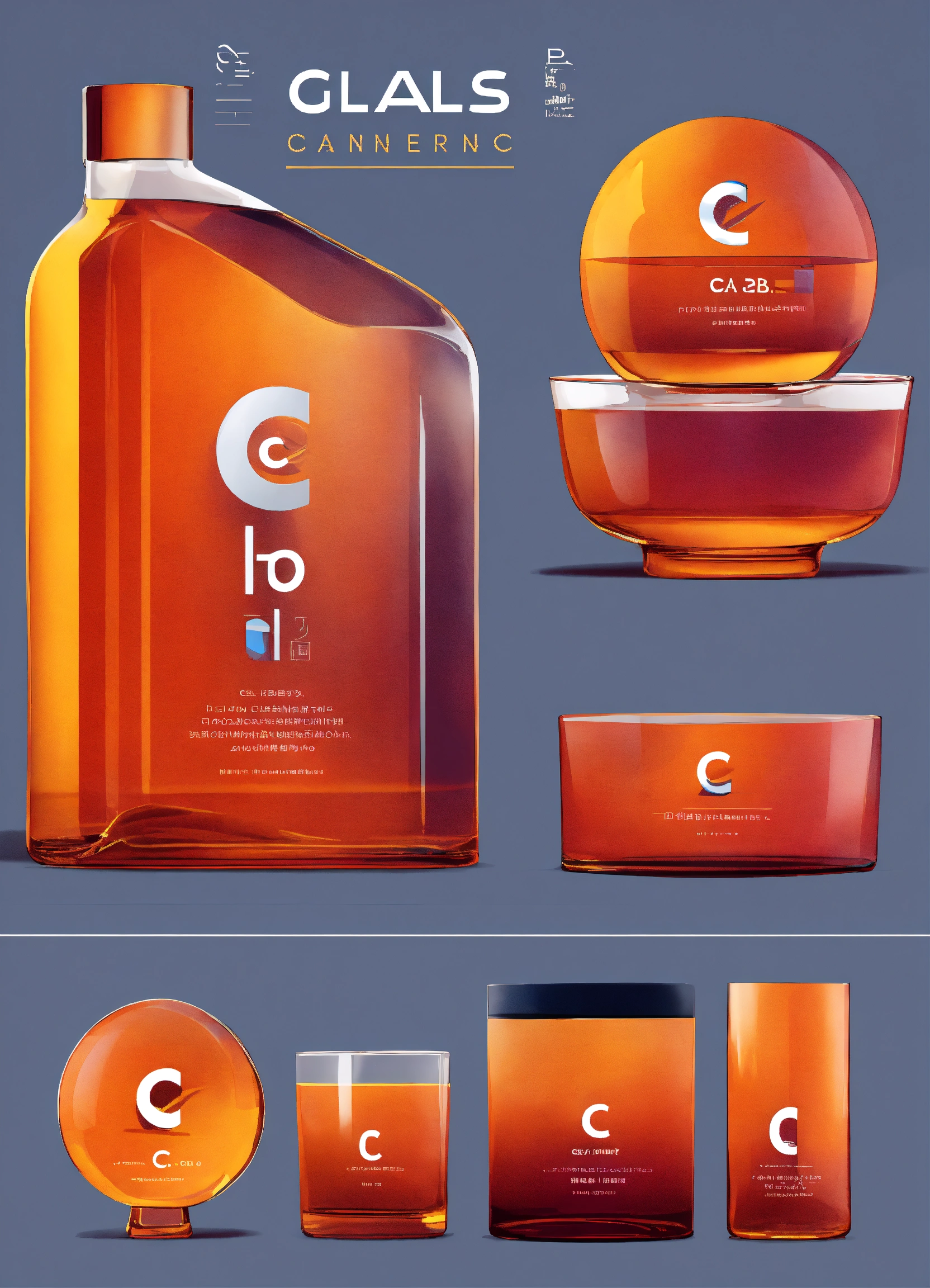 lexica-a-clean-brand-design-of-a-glass-company-using-de-letter-c