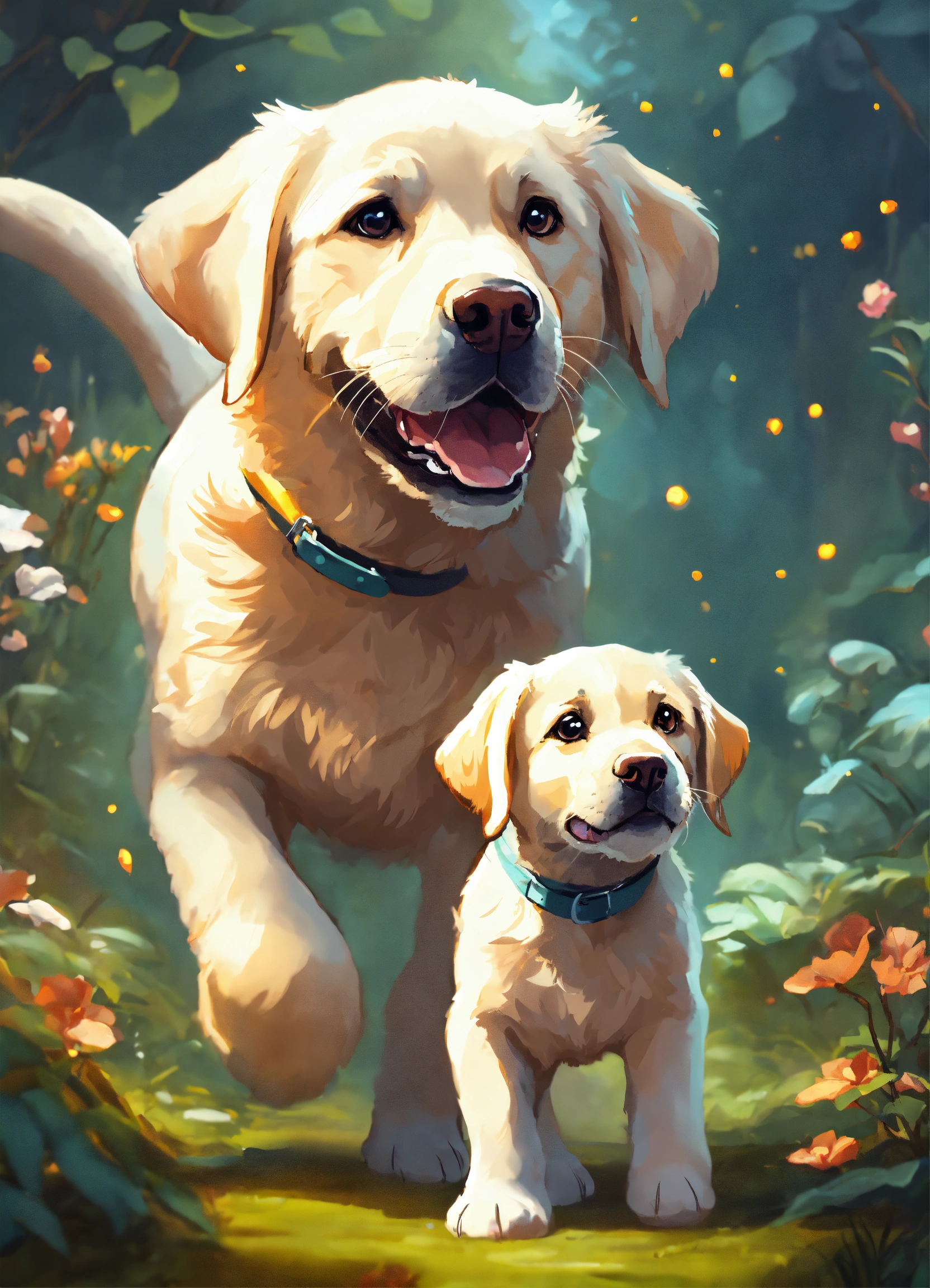 Lexica - CUTE AND ADORABLE CARTOON PLAYFUL LABRADOR RETRIEVER PUPPY ...