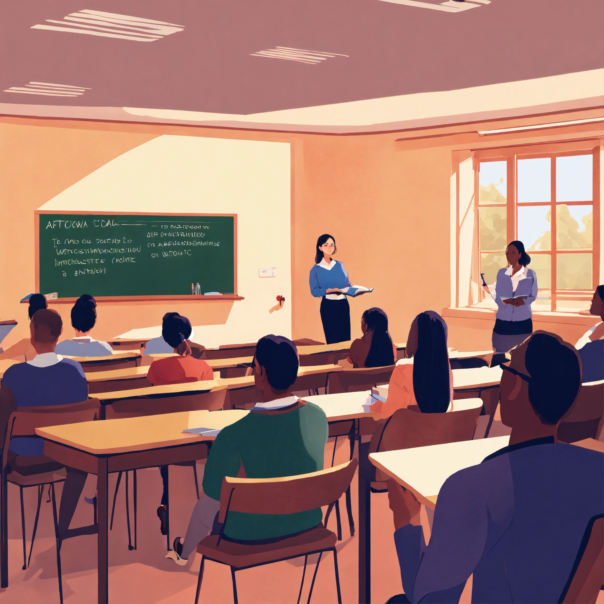 Lexica - “Please generate an image of a postgraduate professor teaching ...