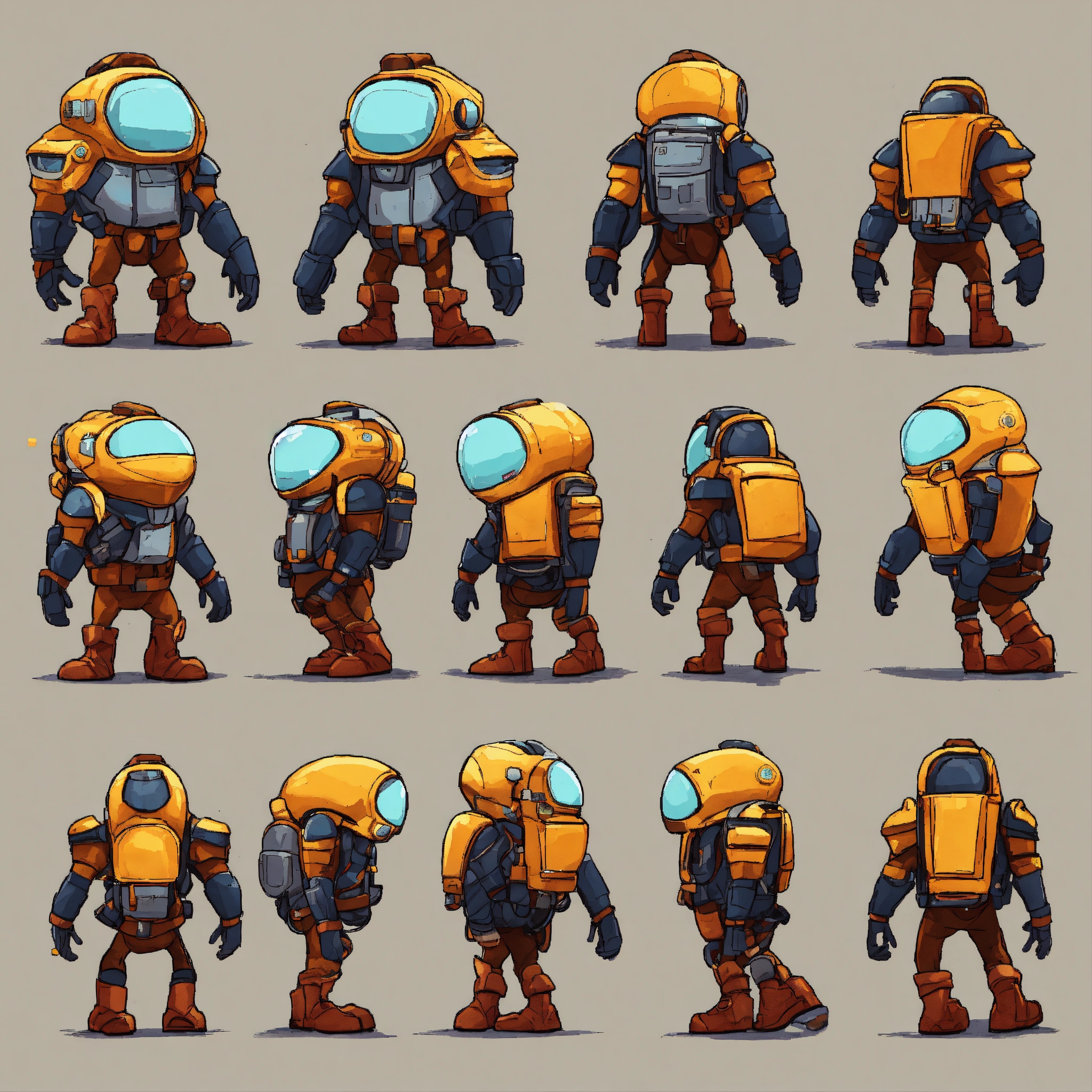 Lexica - 2d jetpack. comic theme, right side view, for a 2d side ...