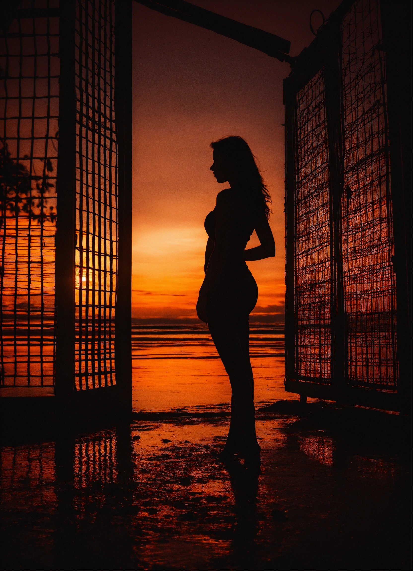 Lexica - Silhouette of a woman in the dark