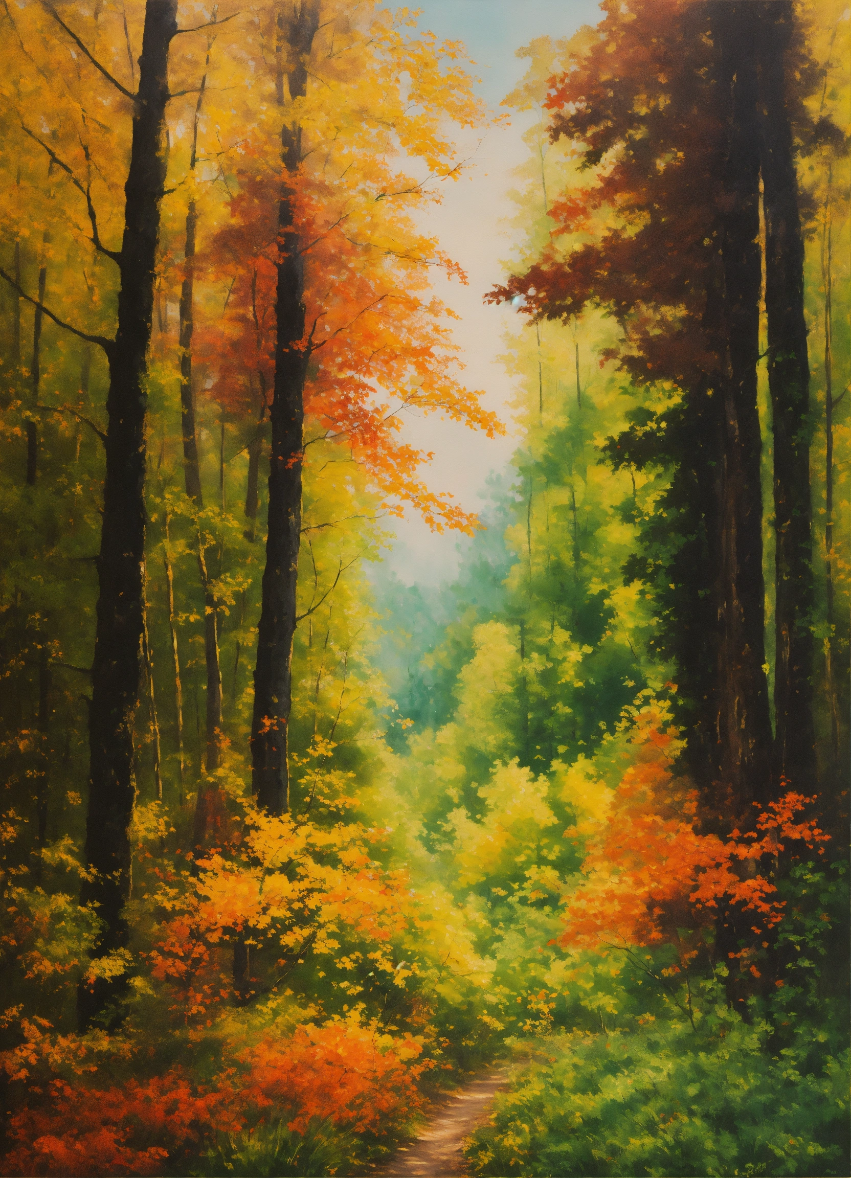 Lexica - Painting of a forest