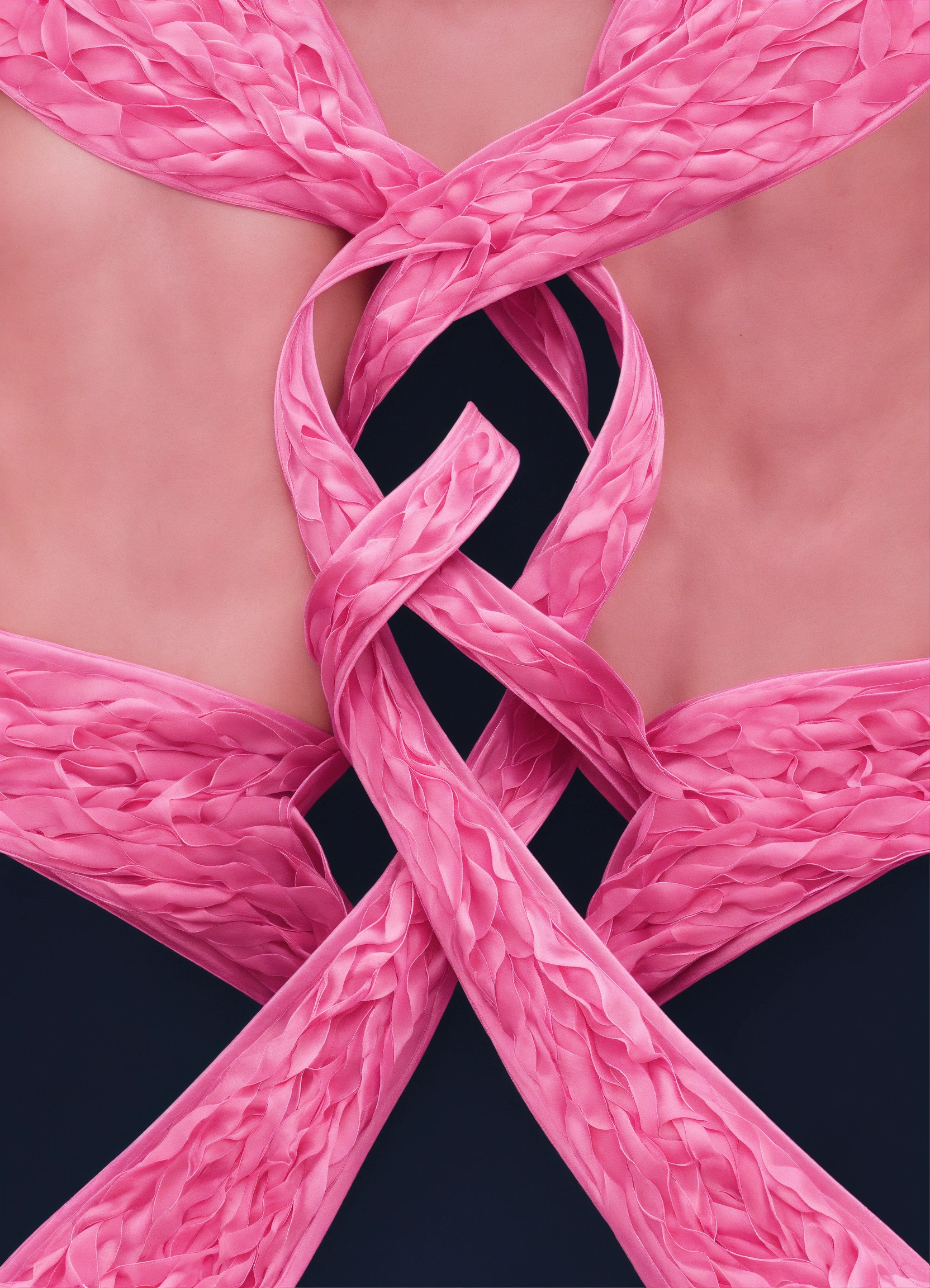 Lexica - Generate a compelling image of a cancer awareness pink ribbon ...
