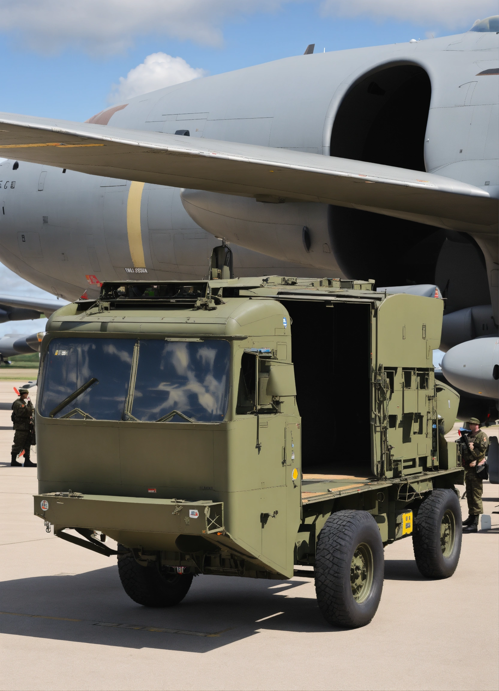 Lexica - English Modern military cargo plane with rear loading ramp
