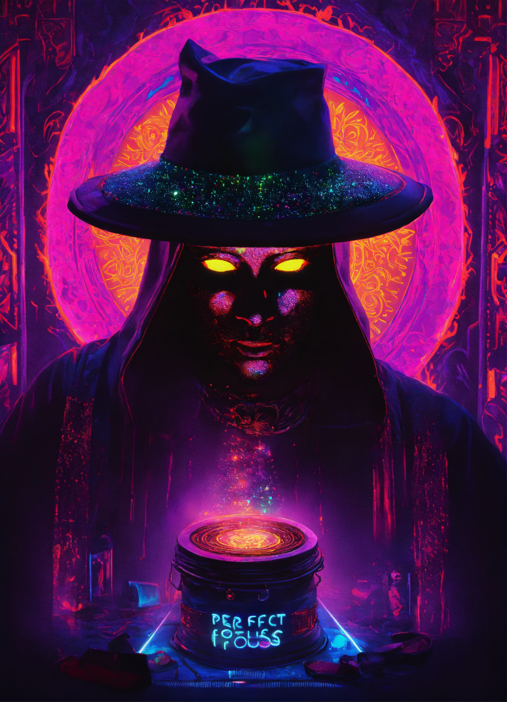 Lexica - Perfect focus Ghostface 2 diamond neon black light DMT demon ...