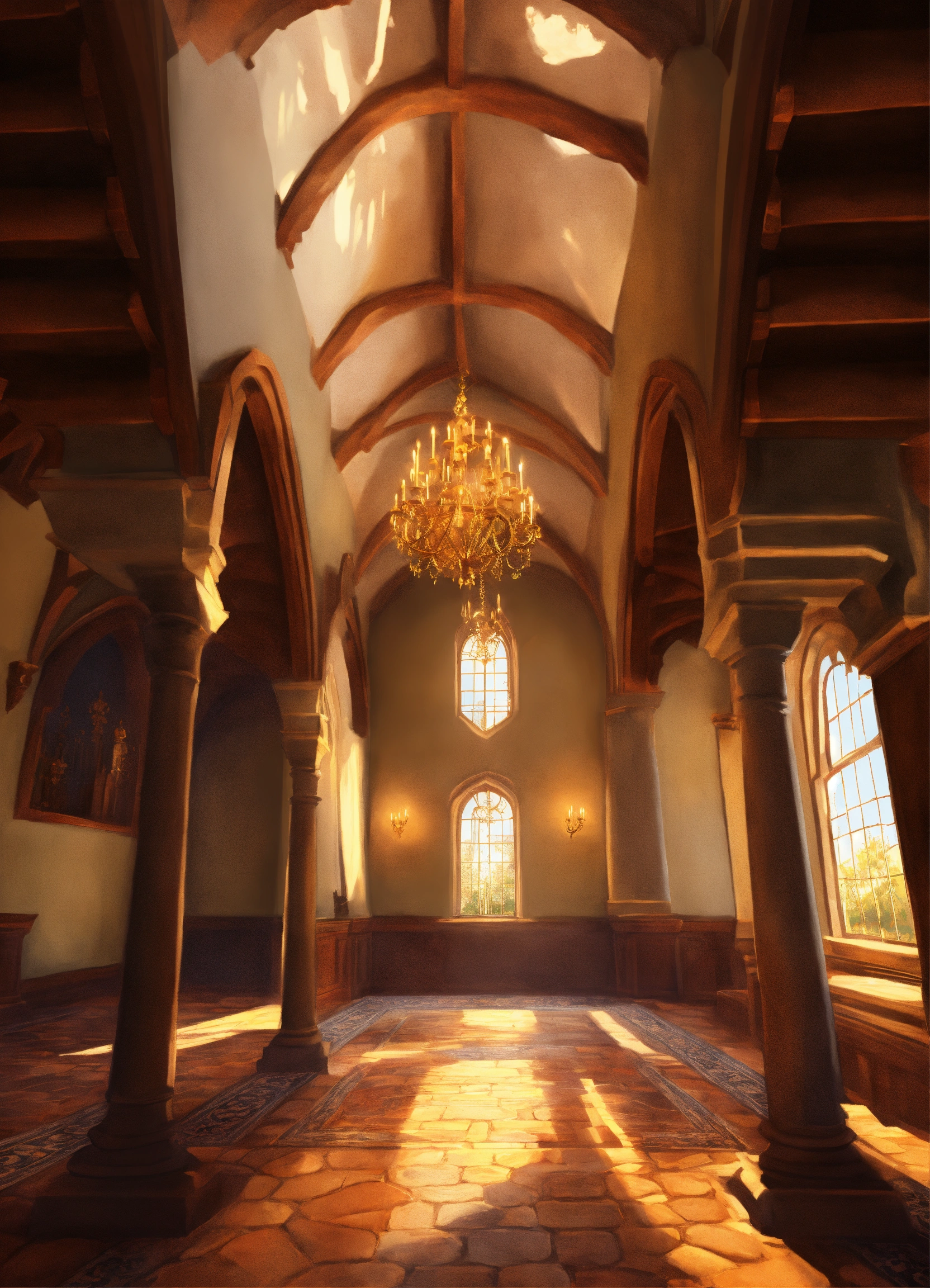 Lexica - INSIDE OF A CASTLE, illustration style, hig resolution, high ...