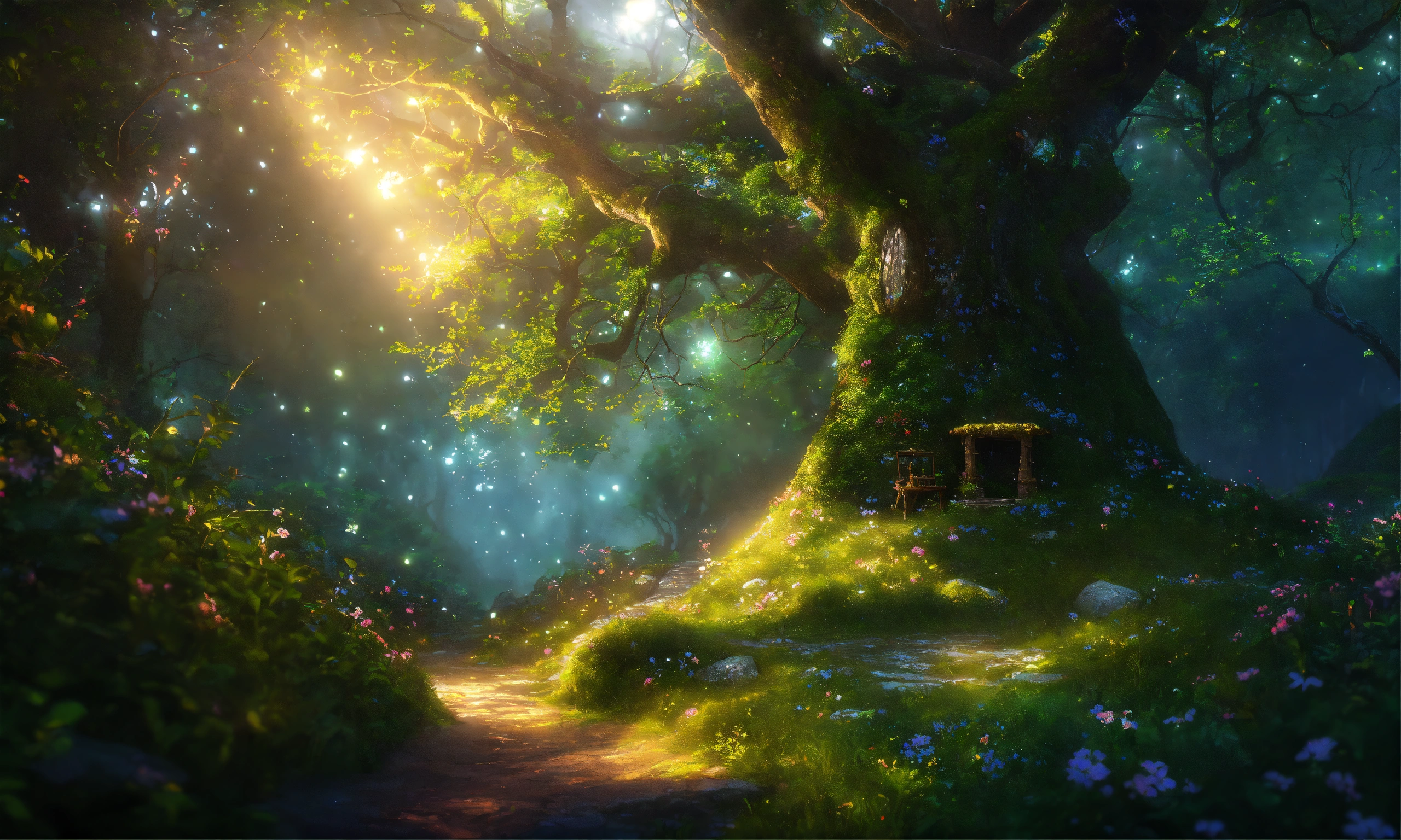 Lexica - Epic shot of a fairy forest in Ireland, ultra detailed, ultra ...