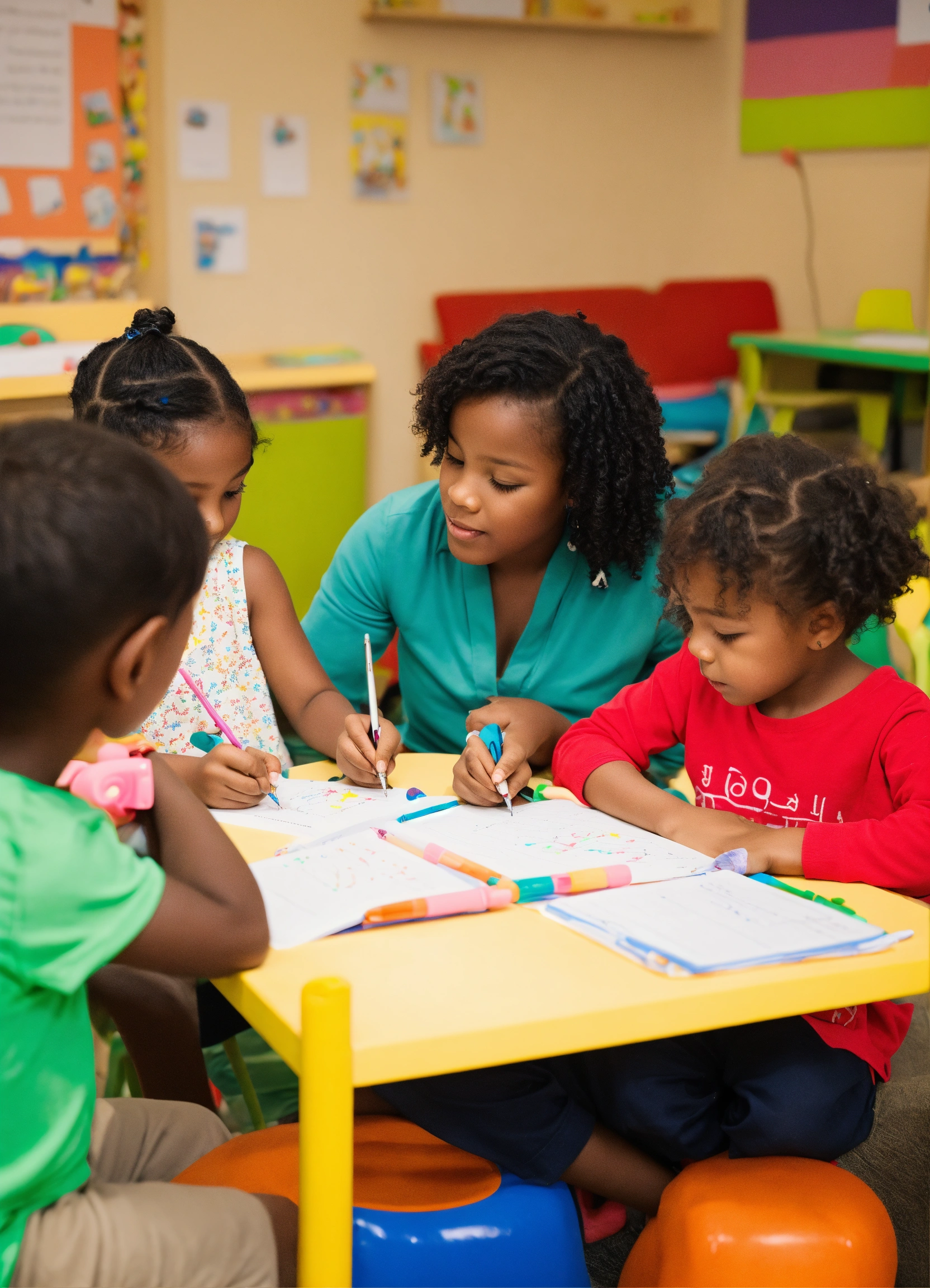 Lexica - Therapist conducting small group session to develop childrens ...
