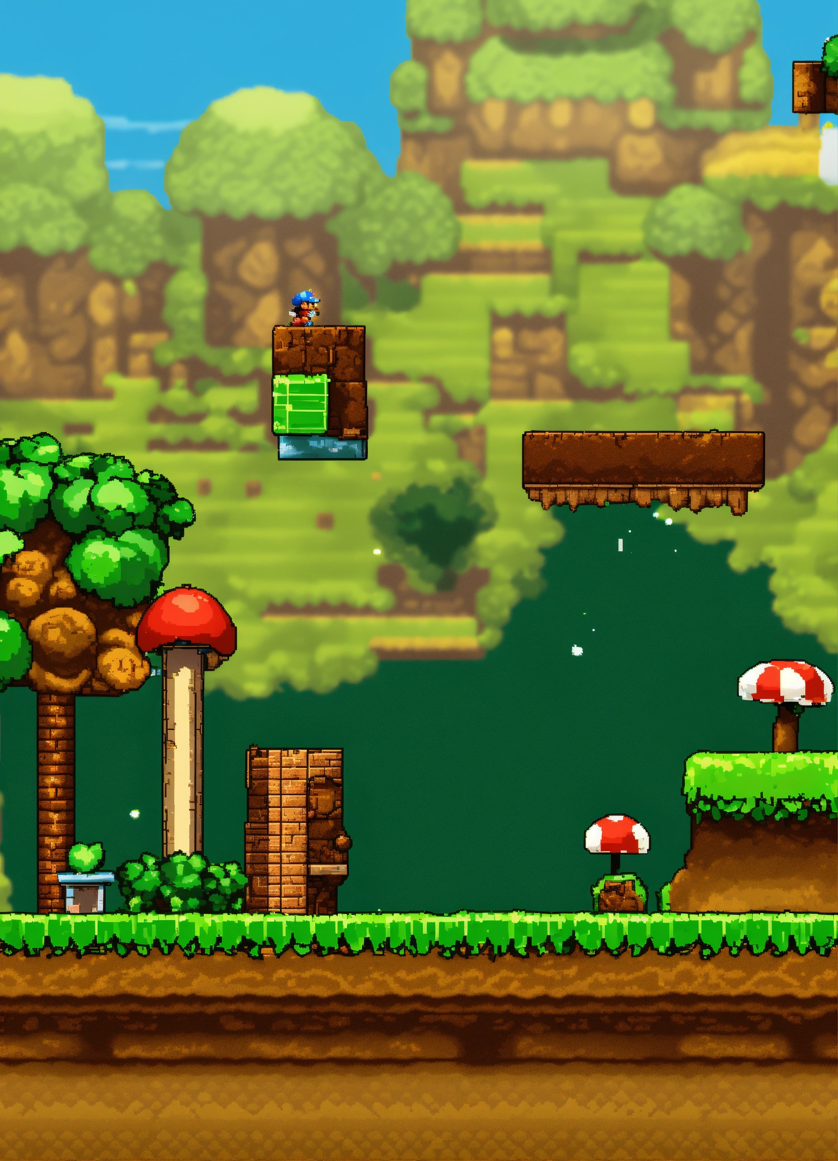 Lexica - Scenario for classic 2d platform game super mario style