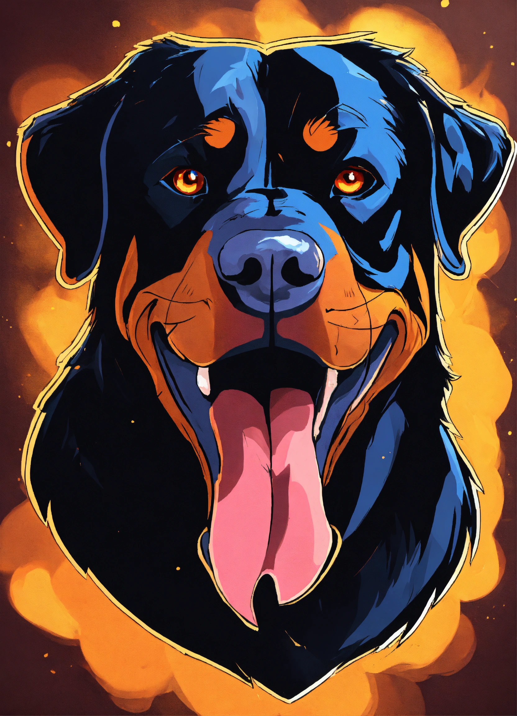 Lexica - Cool Rottweiller growling art style 8k trending on artstation