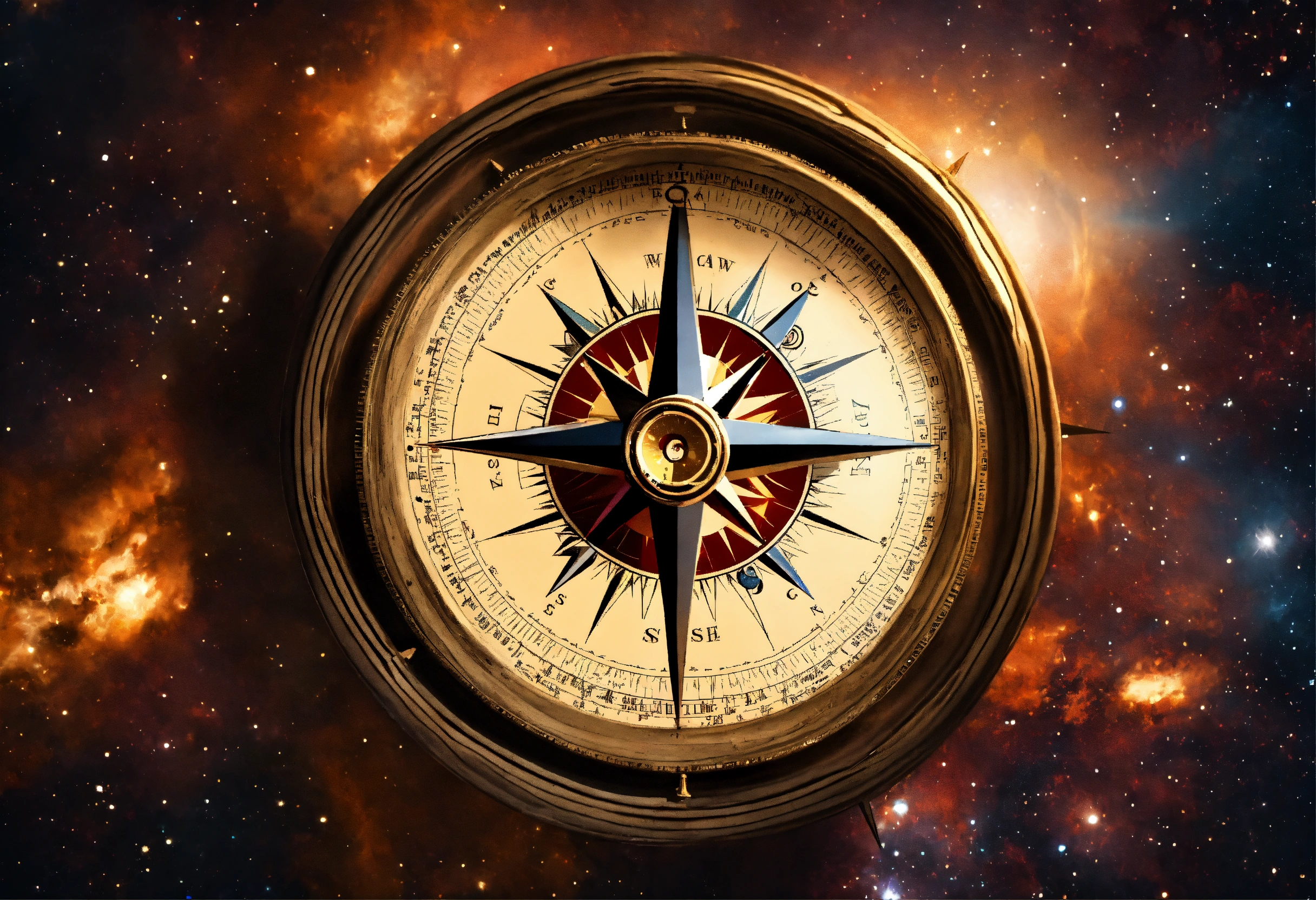 Lexica - Compass old orbiting in space