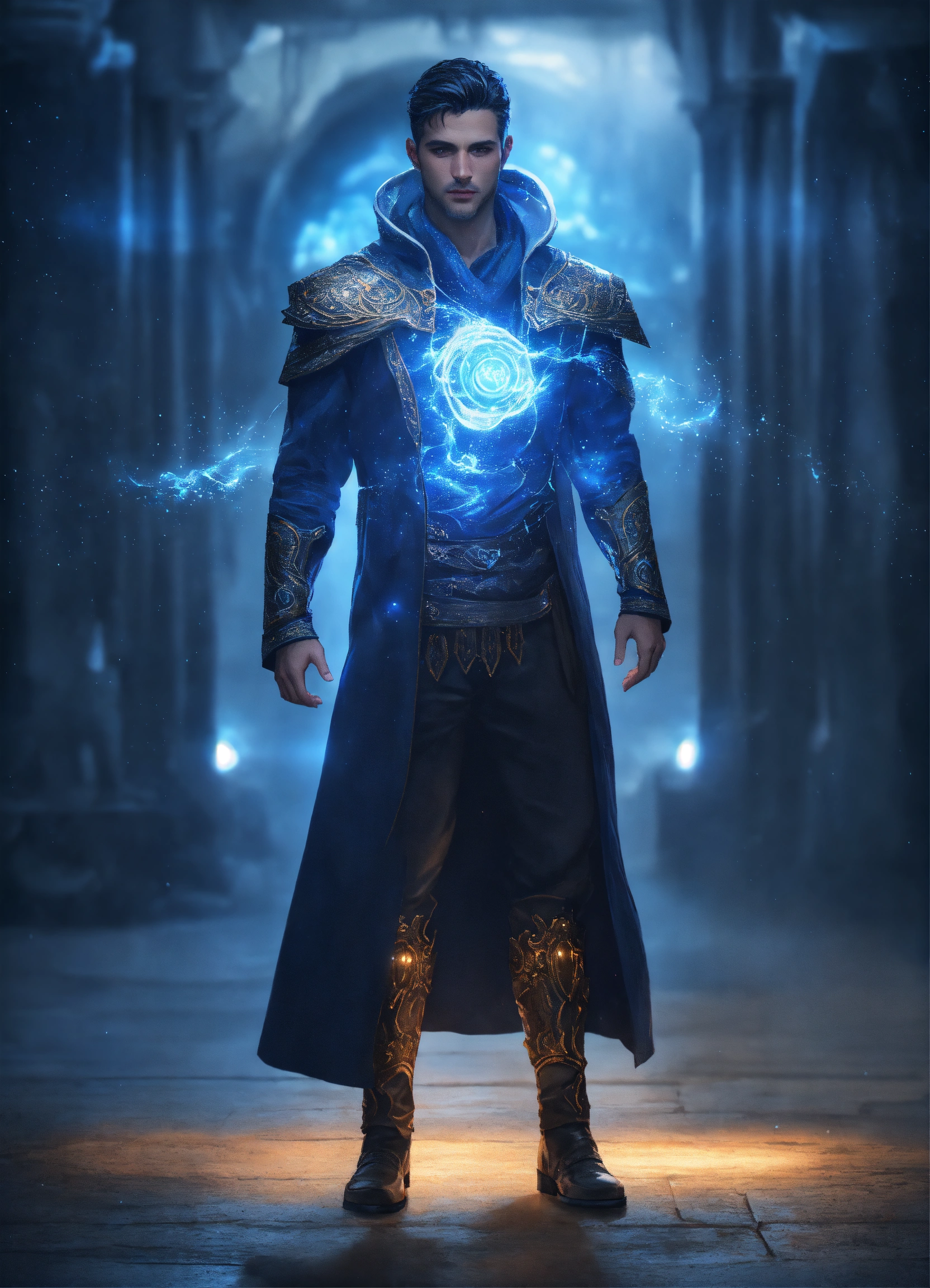 Lexica - A realistic full body portrait of a male powerful telepathic ...