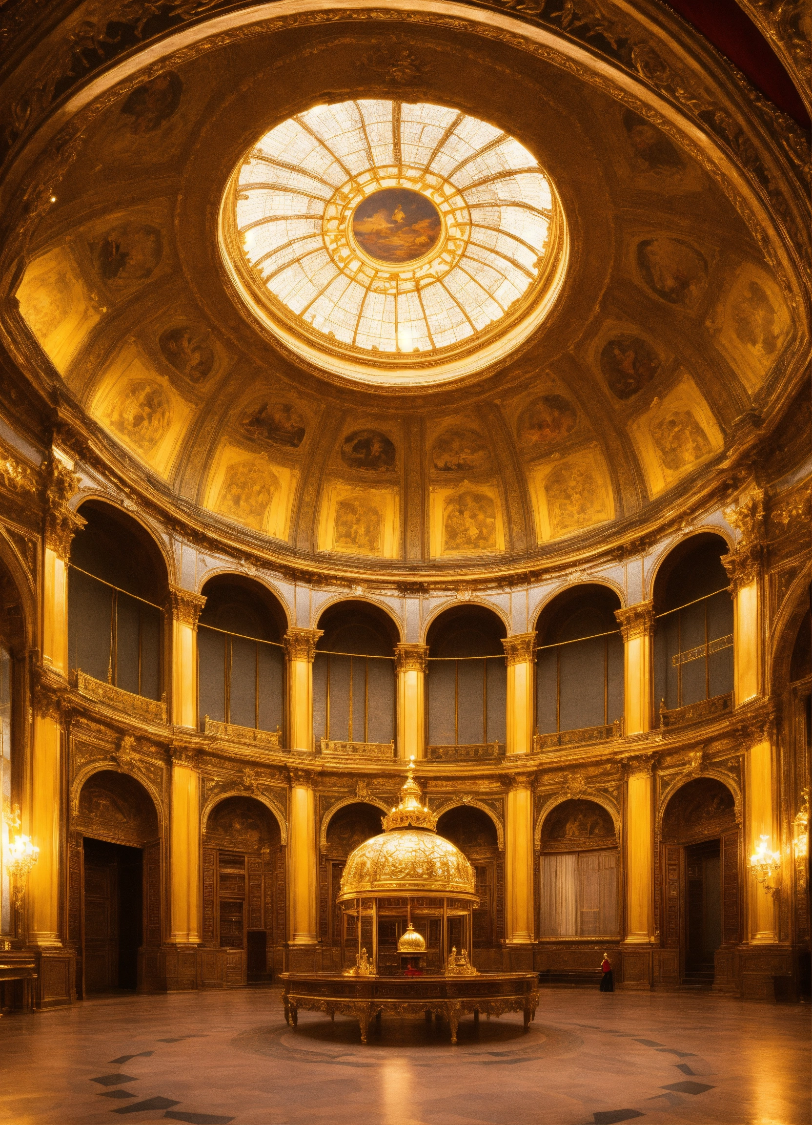 Lexica - A complete picture of a royal palace building with a dome