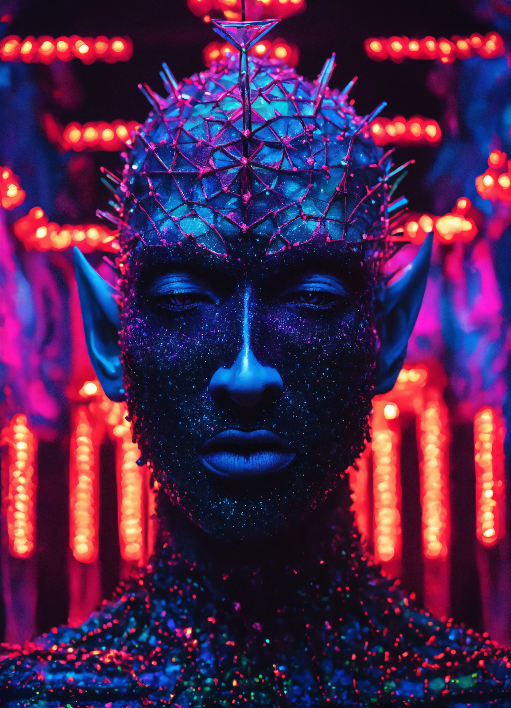 Lexica - Ultra realistic Pinhead in a diamond neon black light DMT ...