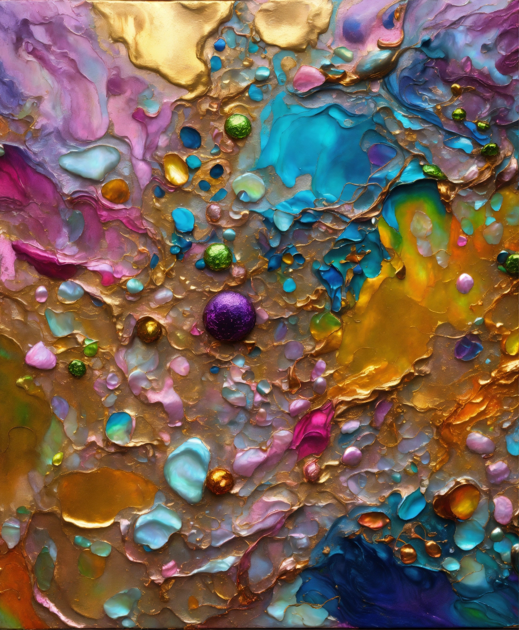 Lexica - Colorful abstract painting oil and water complex complicated ...
