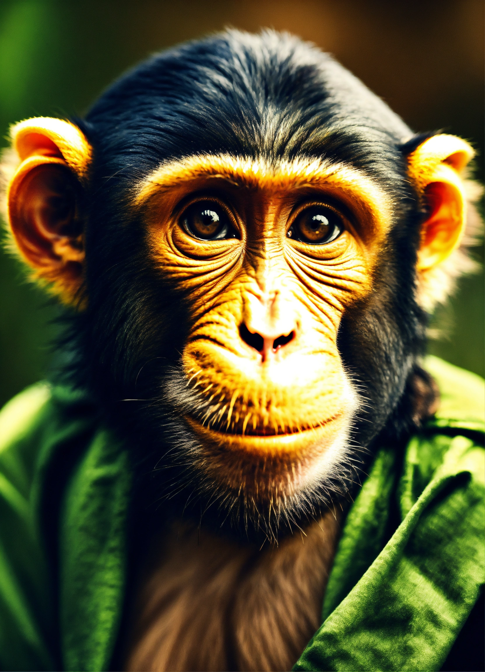 Lexica - Amusing, monkey, THEME T-SHIRT CANVAS, realistic