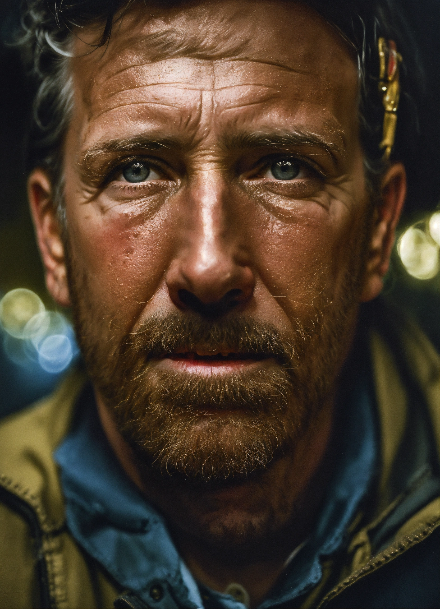 Lexica - Un retrato cercano de Roy Sullivan. Se centra en sus ojos ...