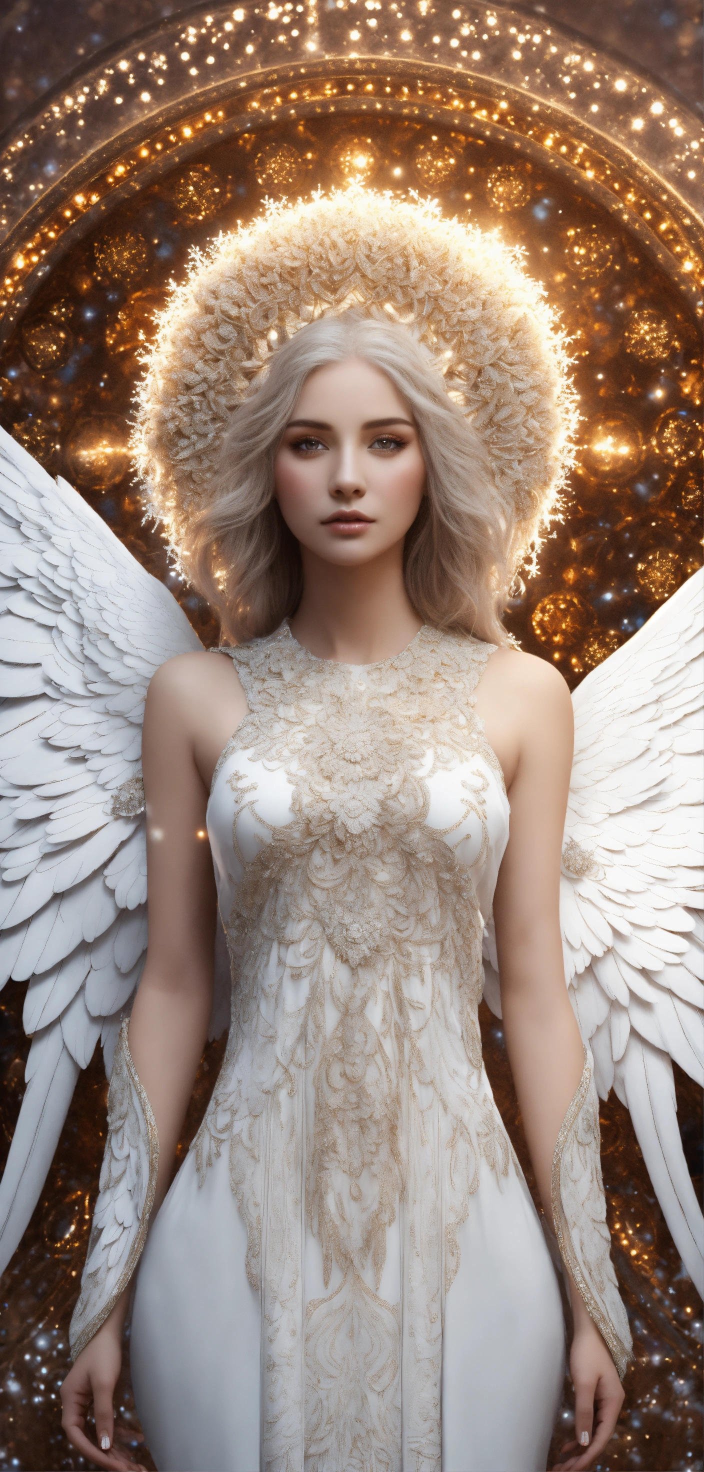 Lexica - Angel woman with white angel wings, large and detailed 4D ...