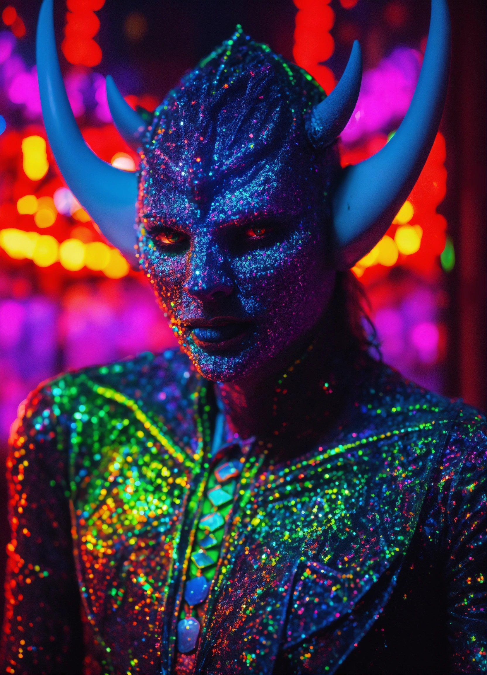 Lexica - Ultra realistic Pinhead in a diamond neon black light DMT ...