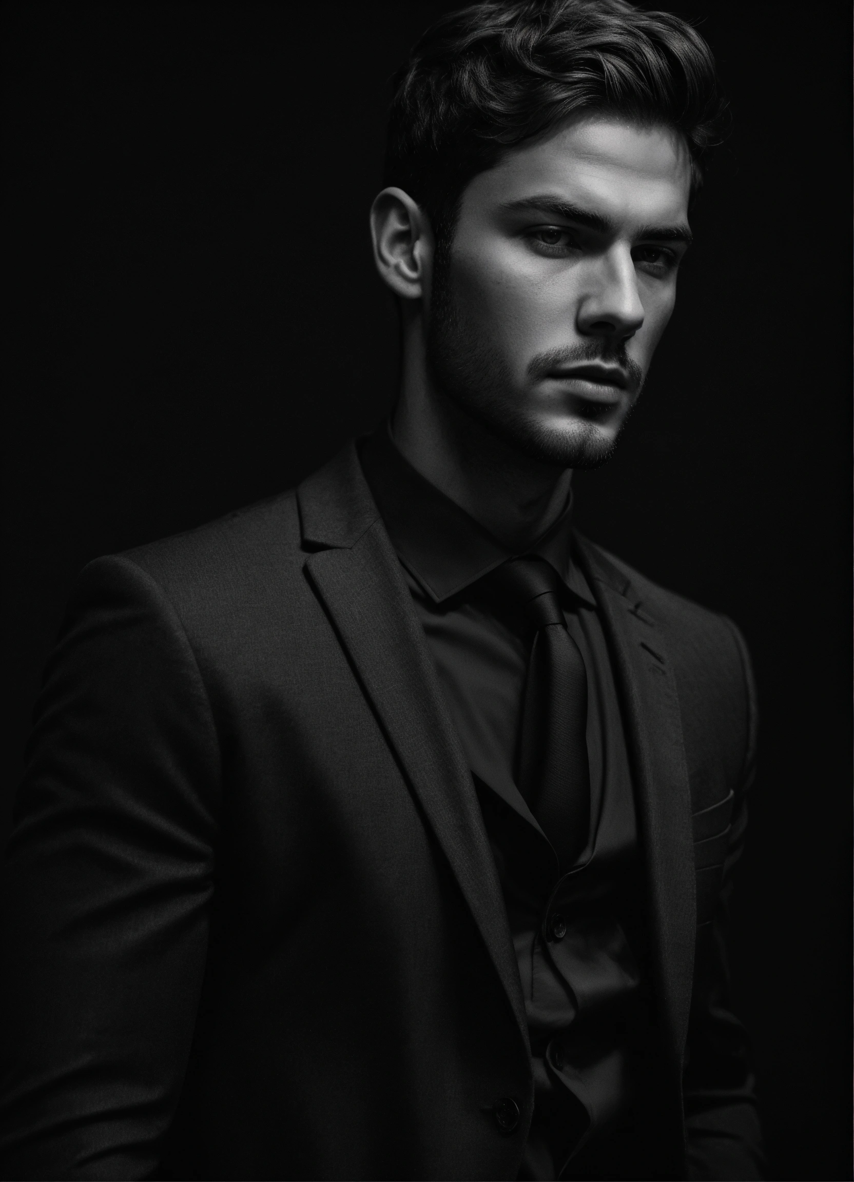 Lexica - Photo of male model Gonçalo Teixeira, black and white ...