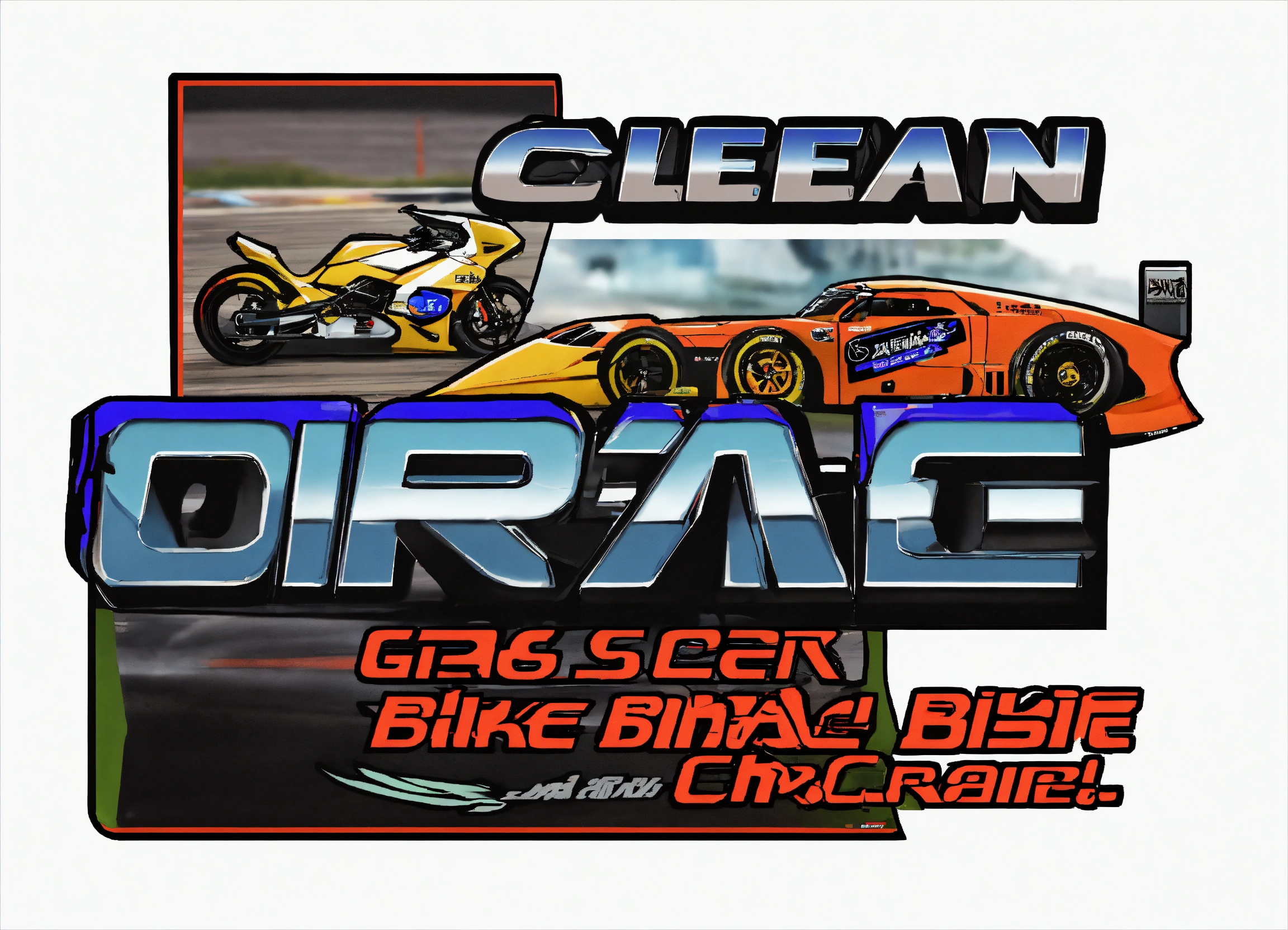 Lexica - Clean modern bike drag race car\ sticker
