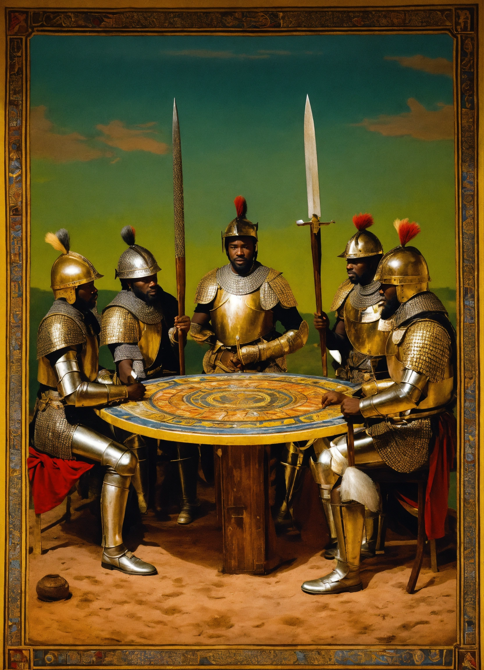 Lexica - African knights at a round table