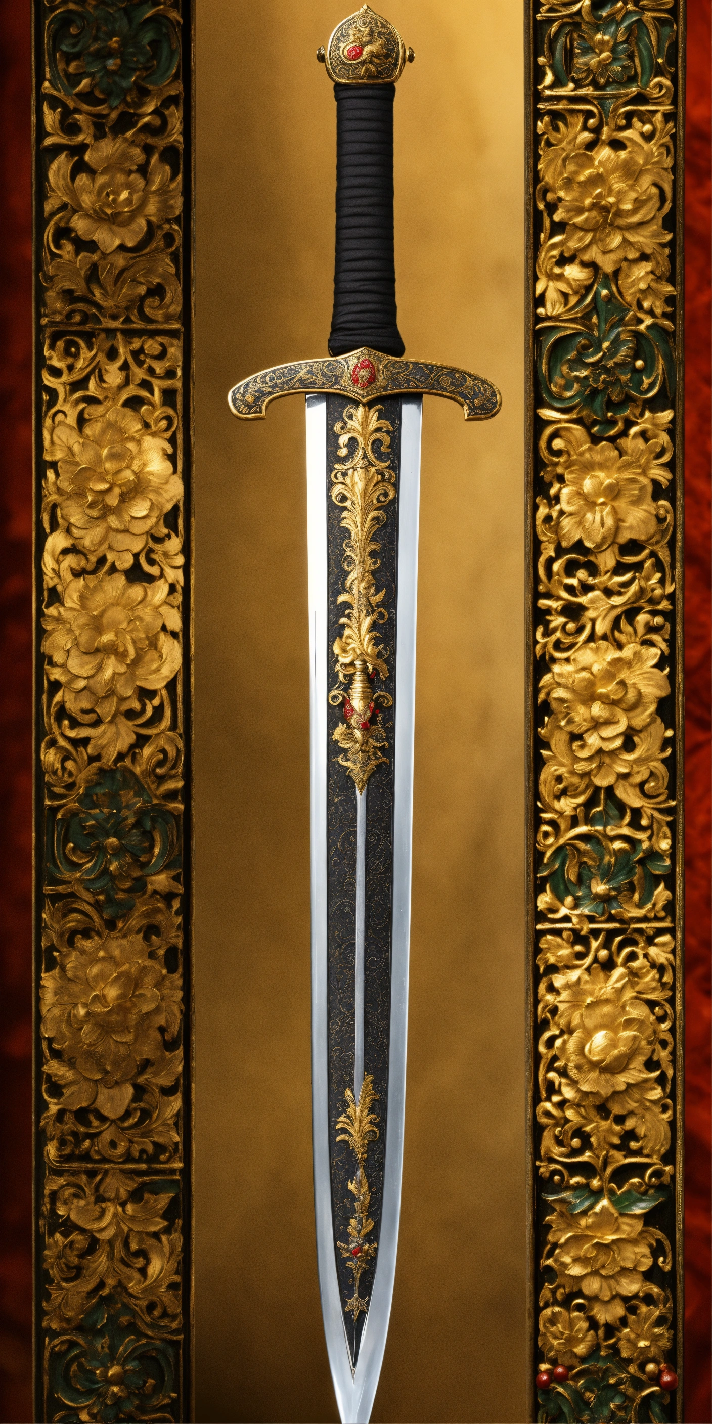 Lexica - Richly decorated long longsword, ultra realistic, very detailled