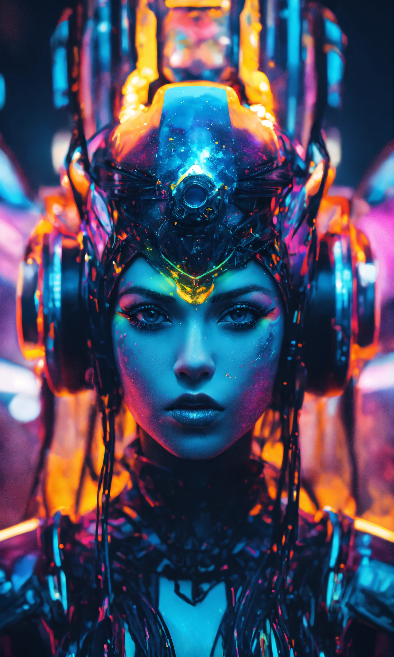 Lexica - Realtime photo in hd of a Futuristic cyber queen with real ...