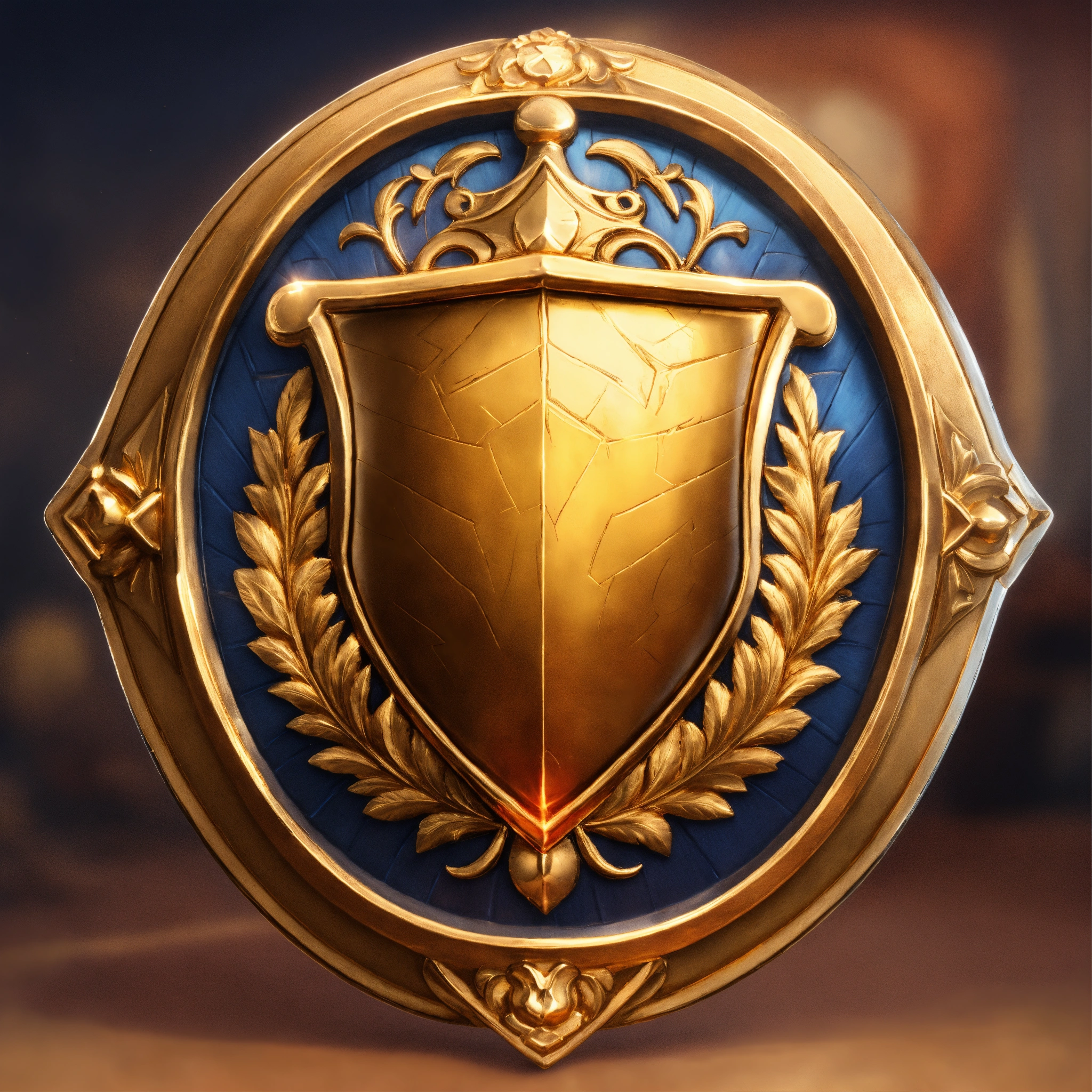 Lexica - Oval gold shield game icon