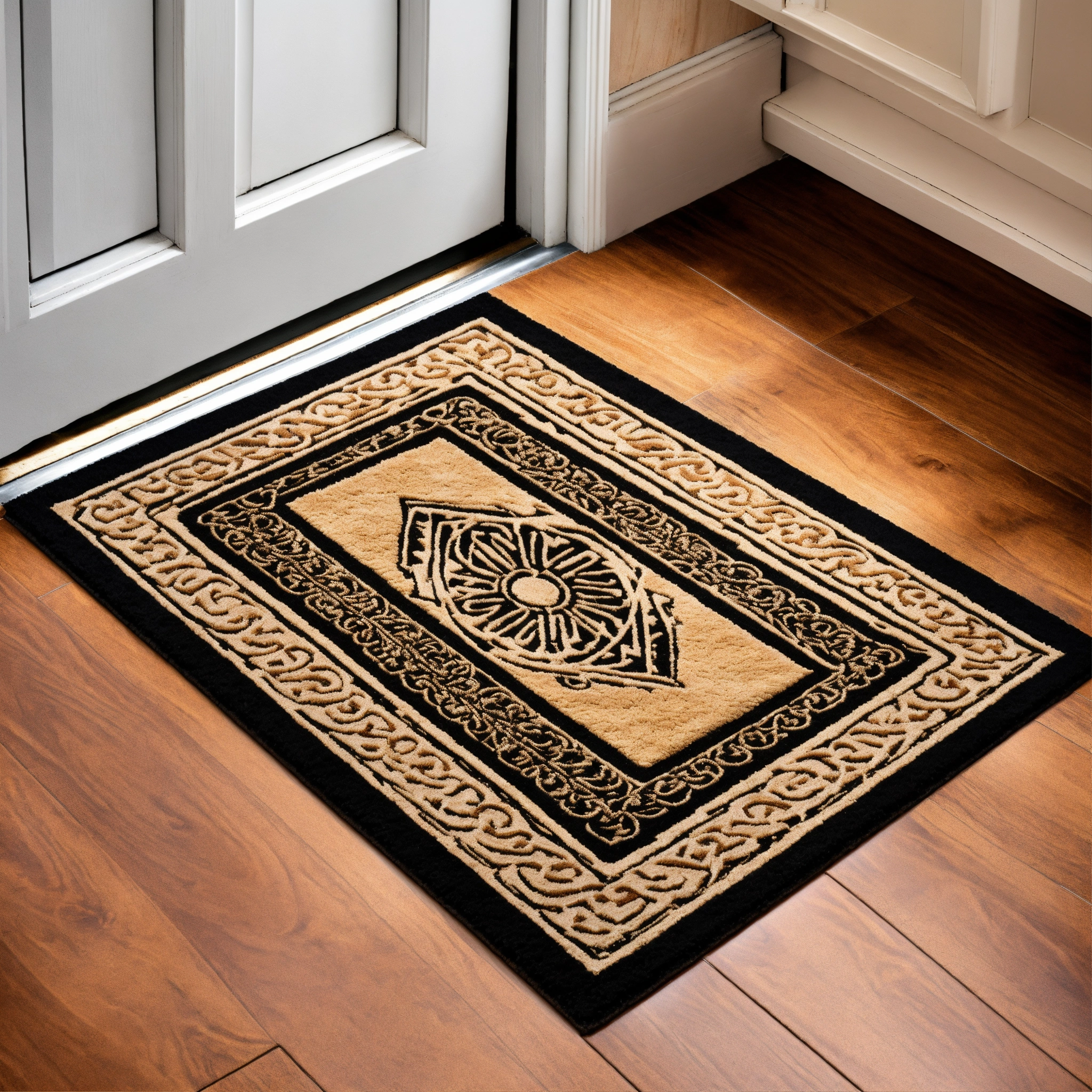 Lexica - A photo of a door mat with a welcome mat pattern. The mat is ...