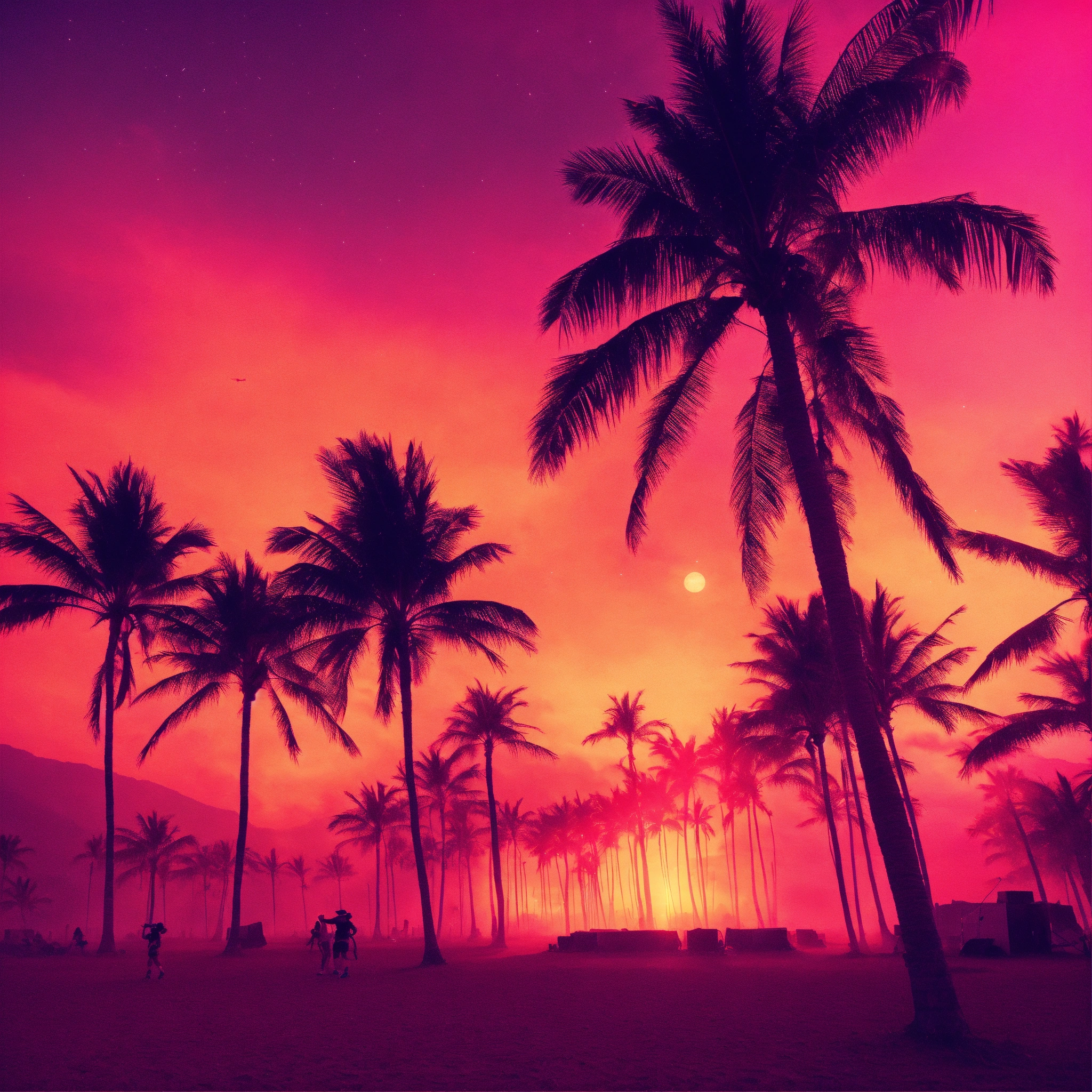 Lexica - Utopian techno rave palm trees with a euphoric atmosphere.