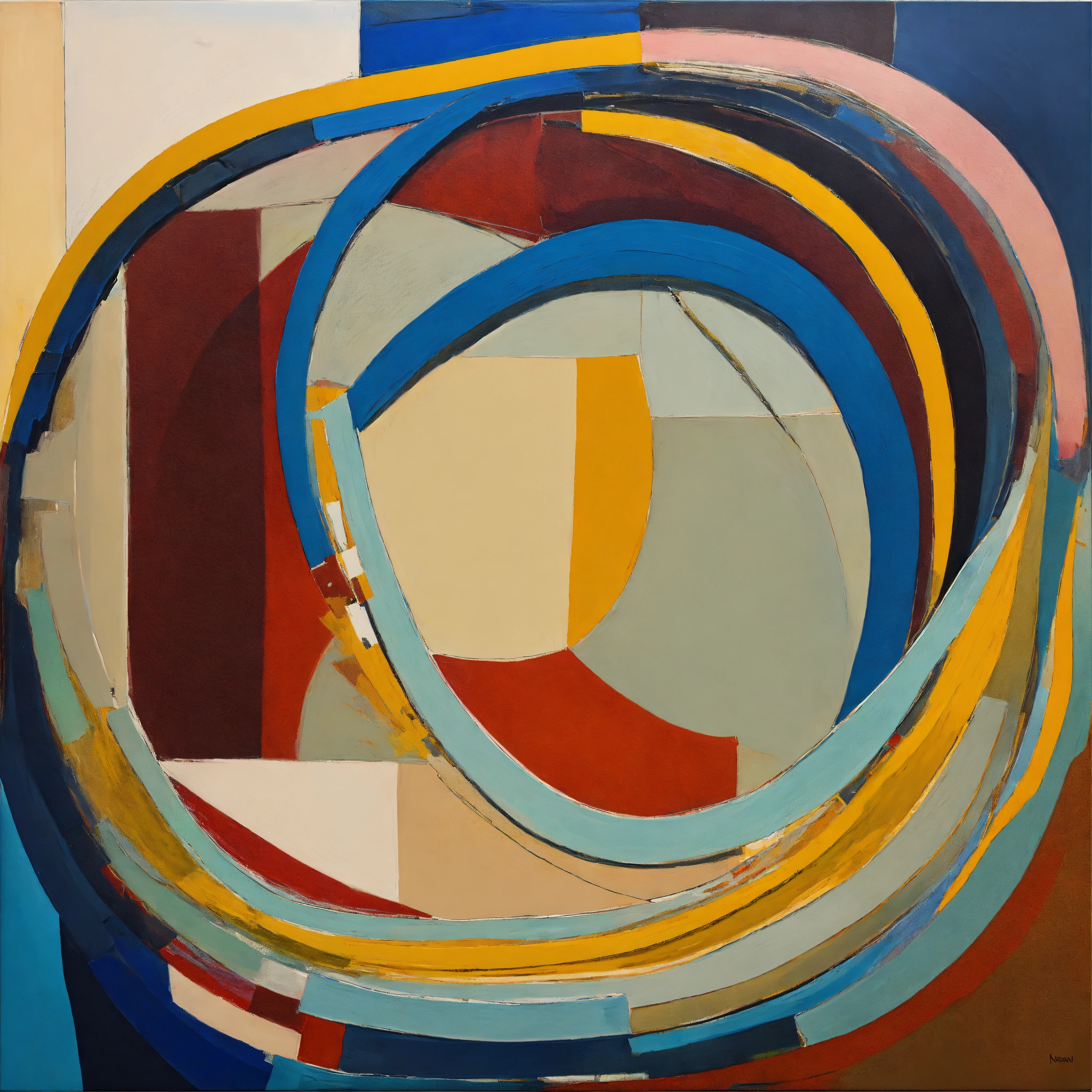 Lexica - Abstract curve, oil painting, transparent, in style ...