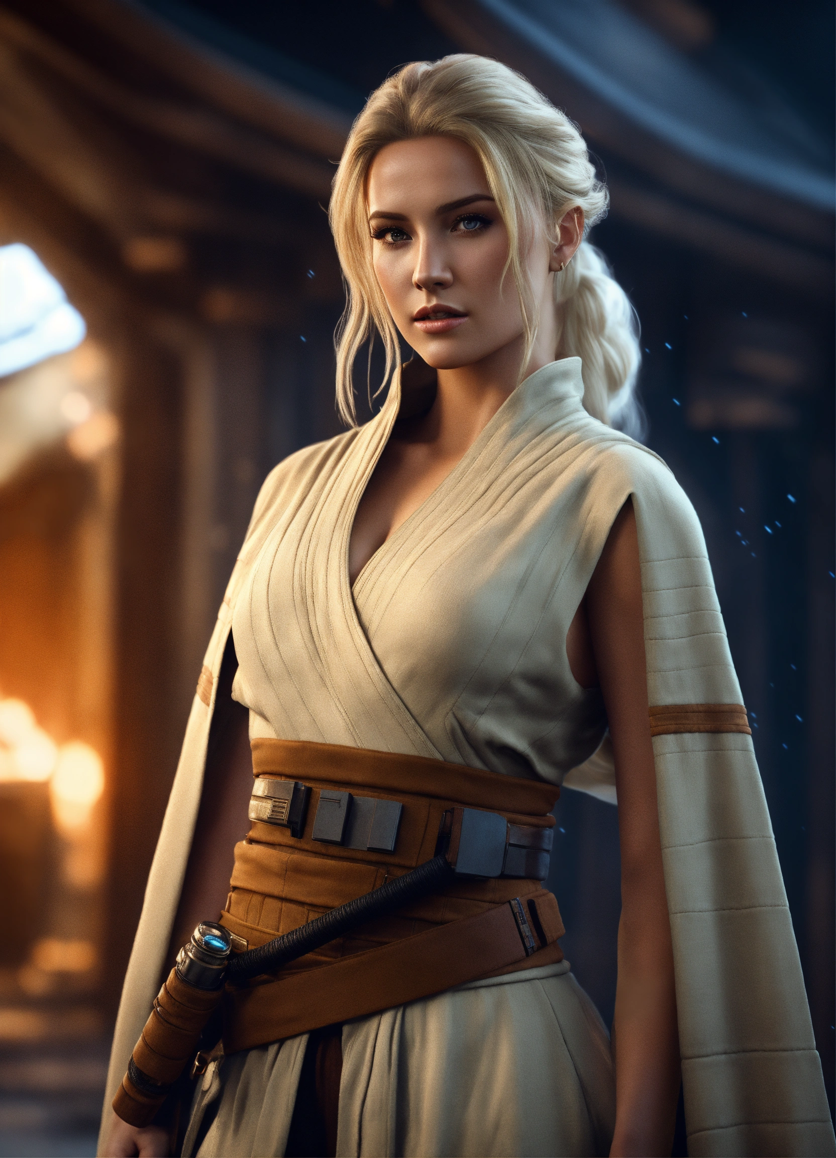 Lexica - A gorgeous blonde jedi woman set in the star wars universe ...