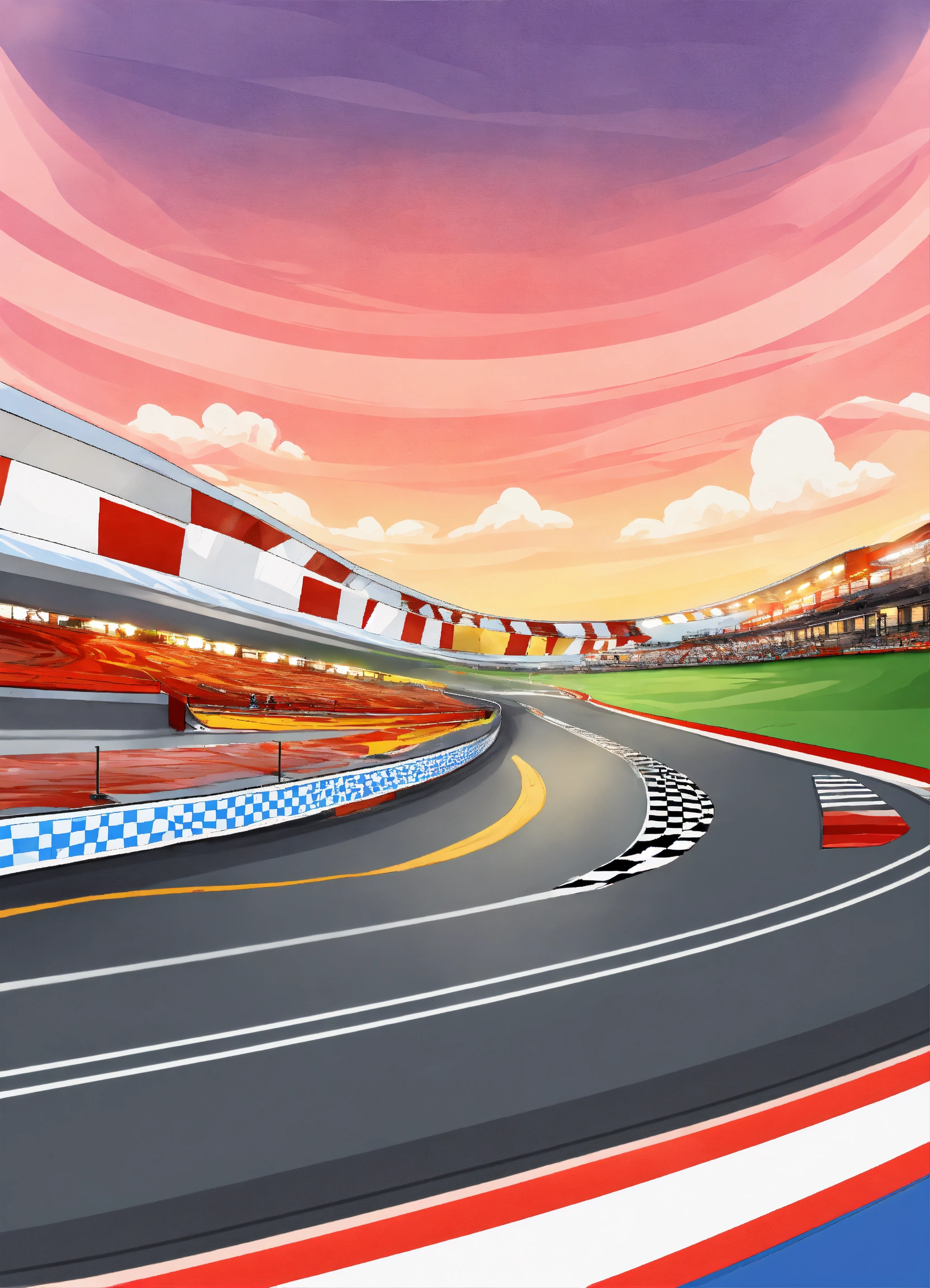 Lexica - CREATE ME A RACE CAR TRACK, CARTOON LOOK, BACKGROUND