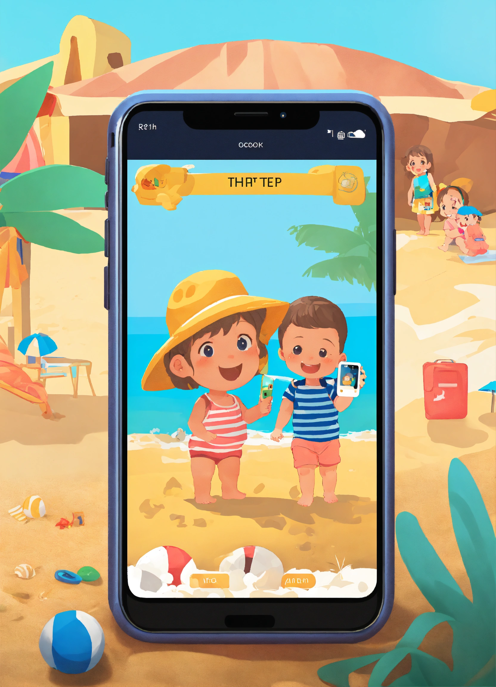 Lexica - The chatGTP icon inside of the phone of a toddler showing ...