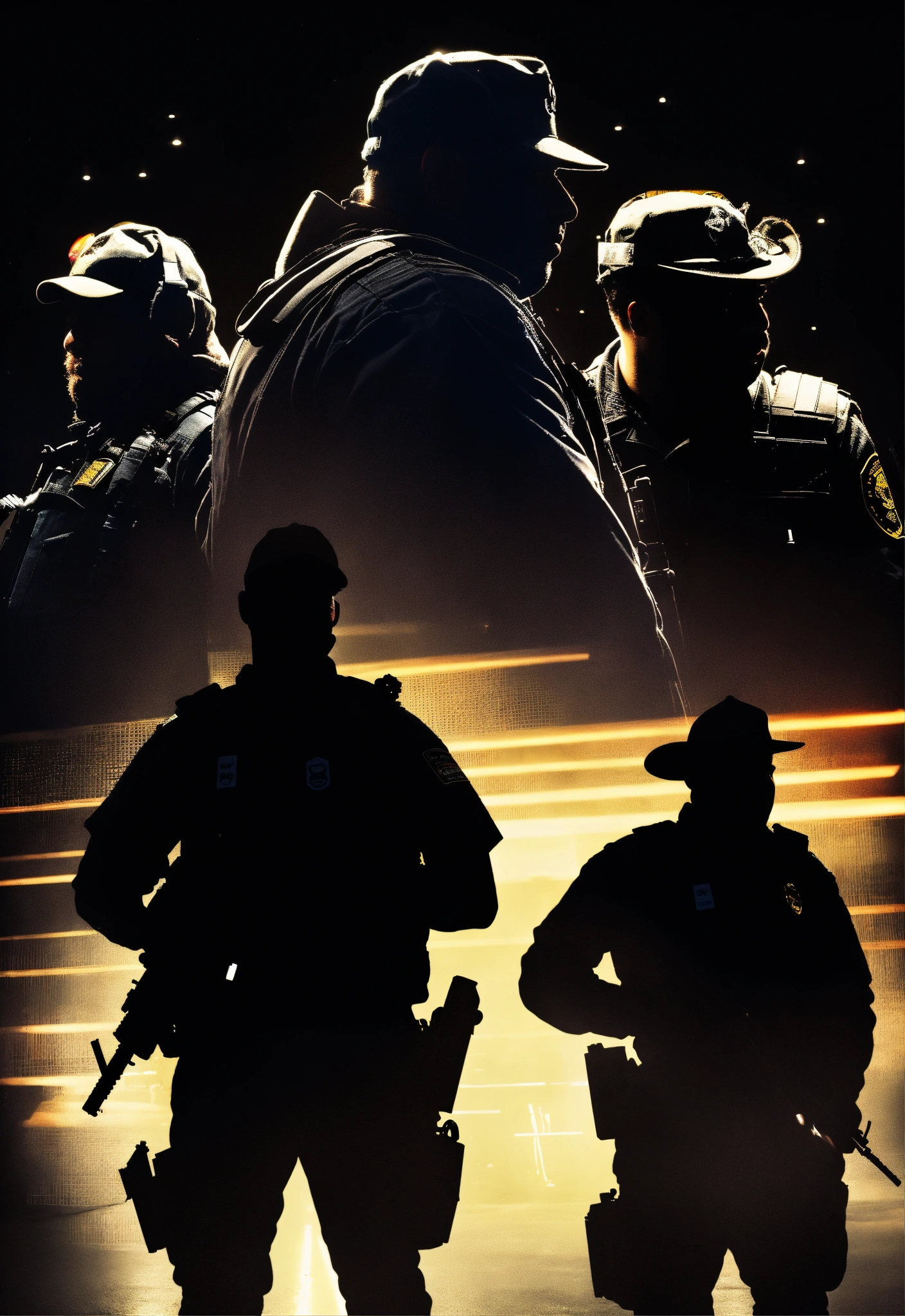 Lexica - Security guards silhouette