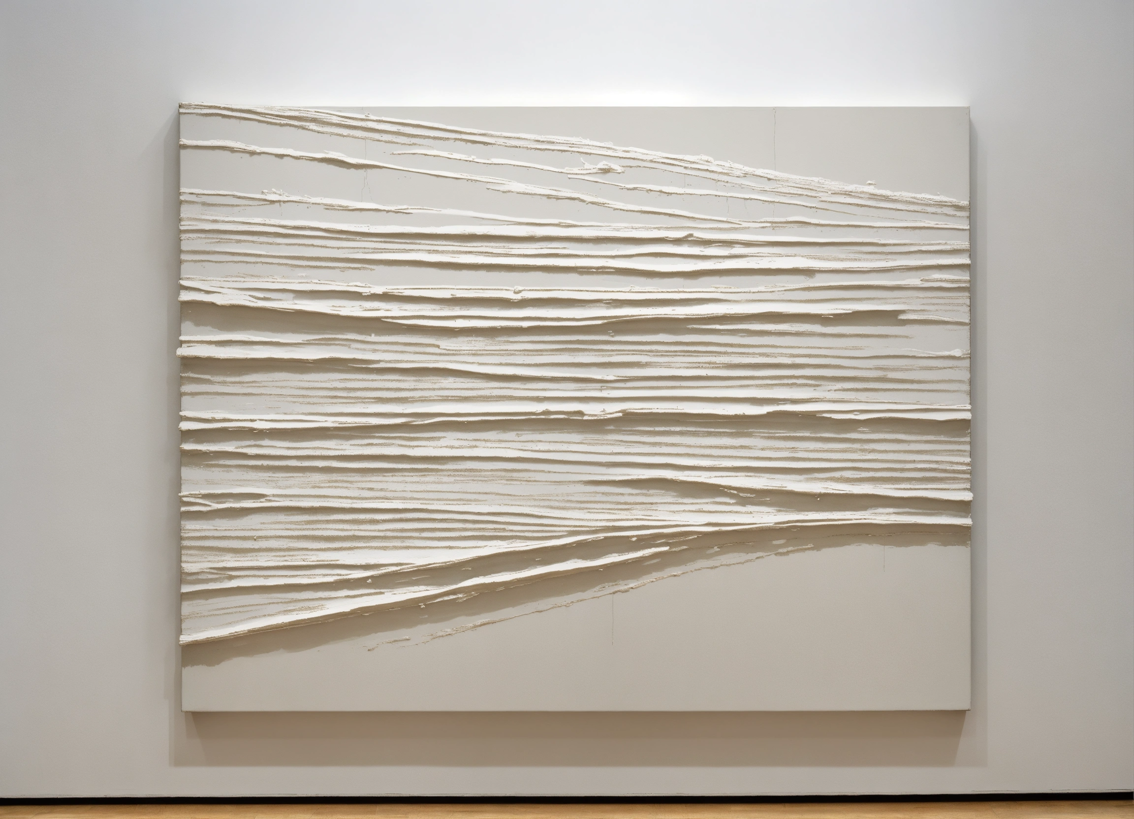 Lexica - A painting with white paint, a minimalist painting by Lucio ...