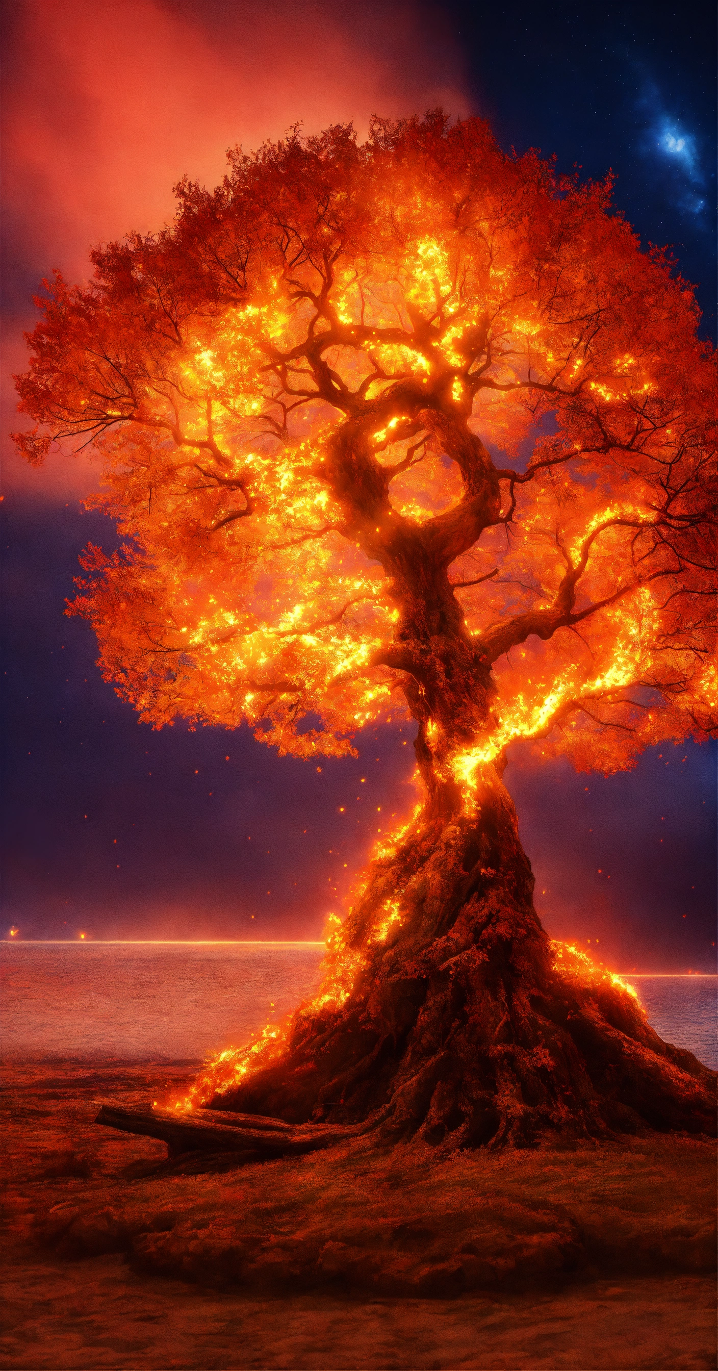 Lexica - Magical tree on fire
