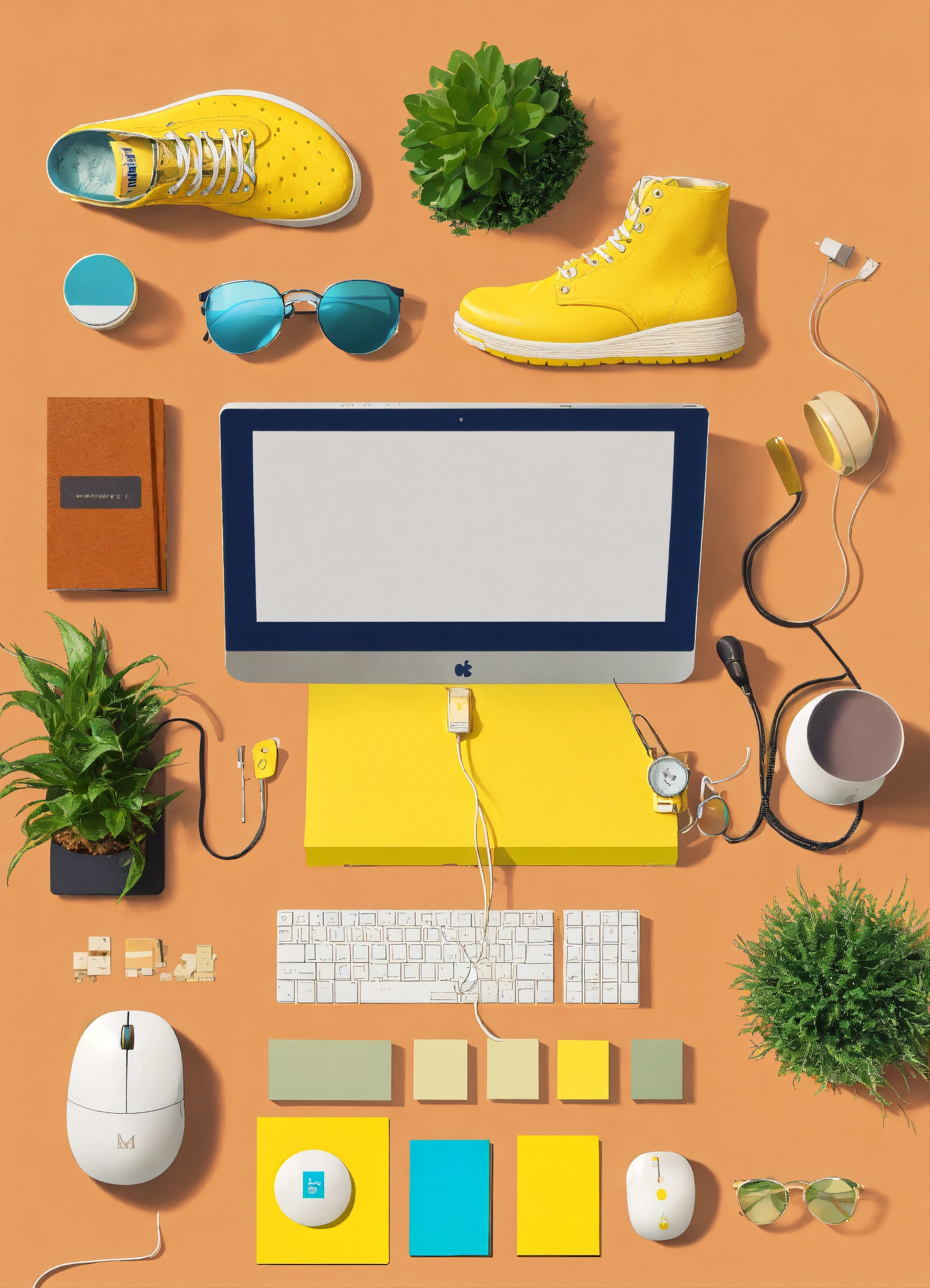 Lexica - 'objects of a computer graphic designer, suit and accessories ...