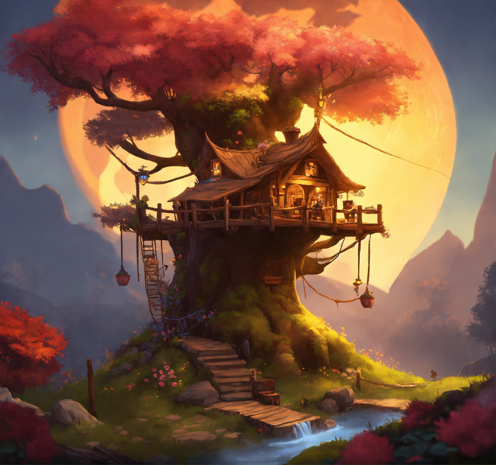 Lexica - MMO game with online players. treehouse. Ori