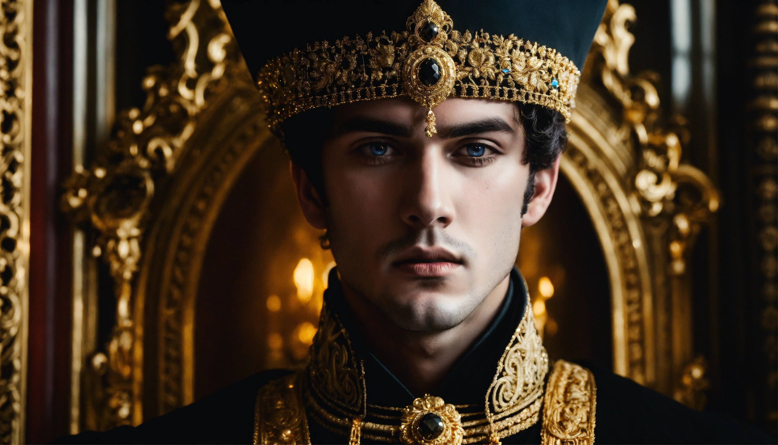 Lexica - Dark, mysterious and dramatic headshot of a young handsome ...